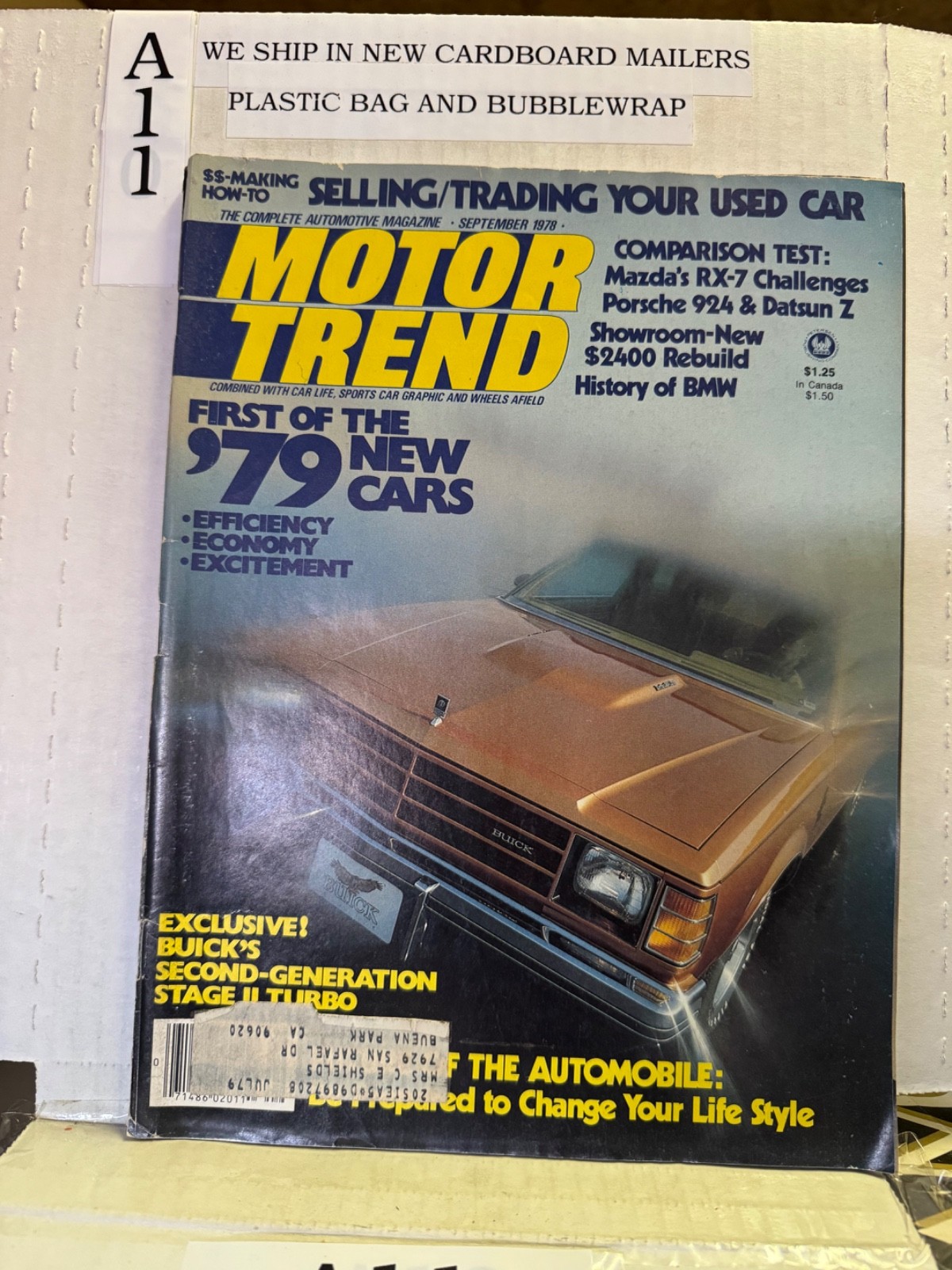 Vintage MOTOR TREND MAGAZINE-----SEPTEMBER 1978 Vintage MOTOR TREND MAGAZINE-----SEPTEMBER 1978