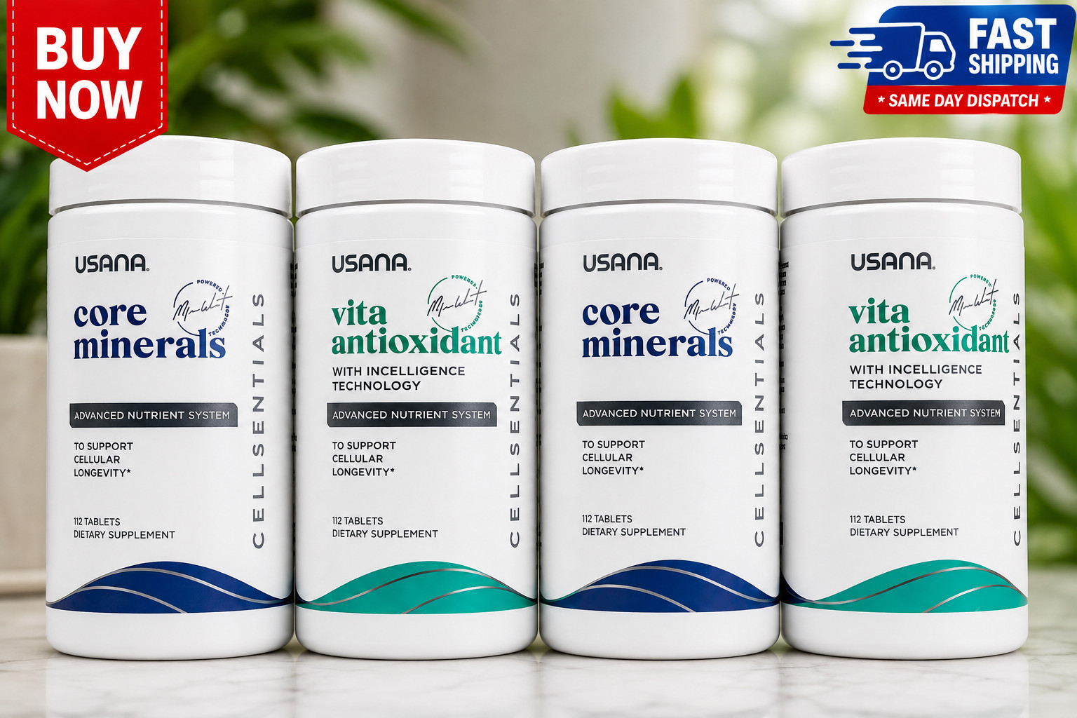 New USANA Cellsentials Vita Antioxidant & Core Minerals 2 Sets Sealed...