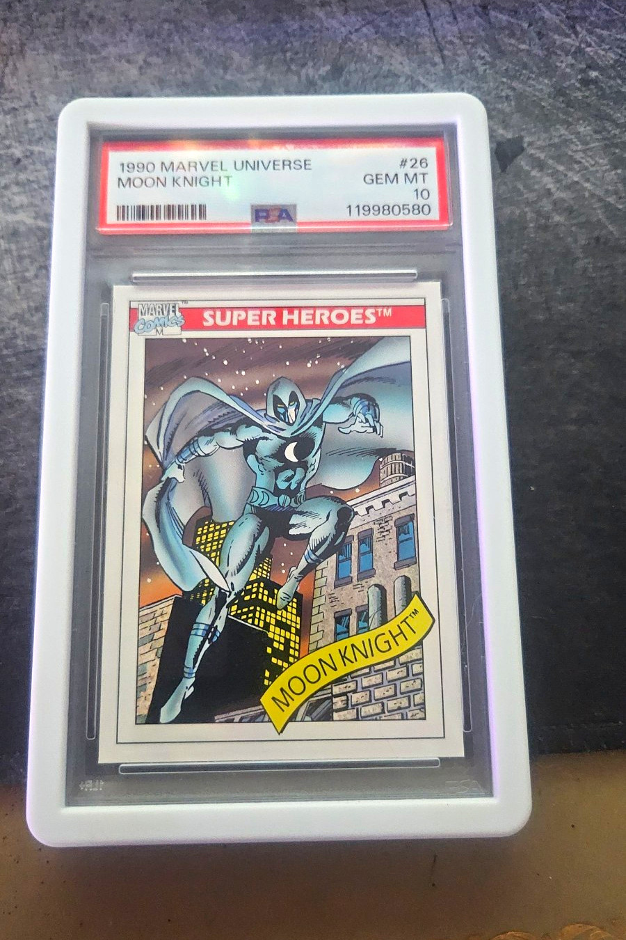 Impel 1990 Marvel Universe #26 Moon Knight PSA 10 GEM MT Trading Card