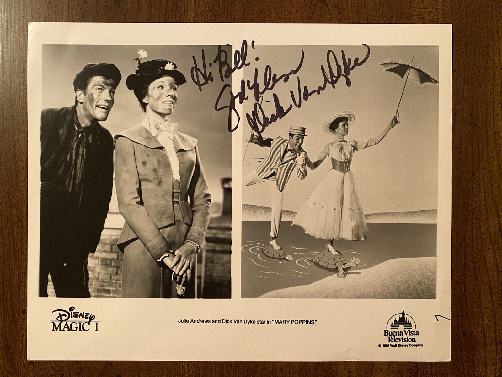 Dick Van Dyke Signed Autographed Photo With COA Mary Poppins With Julie Andrews