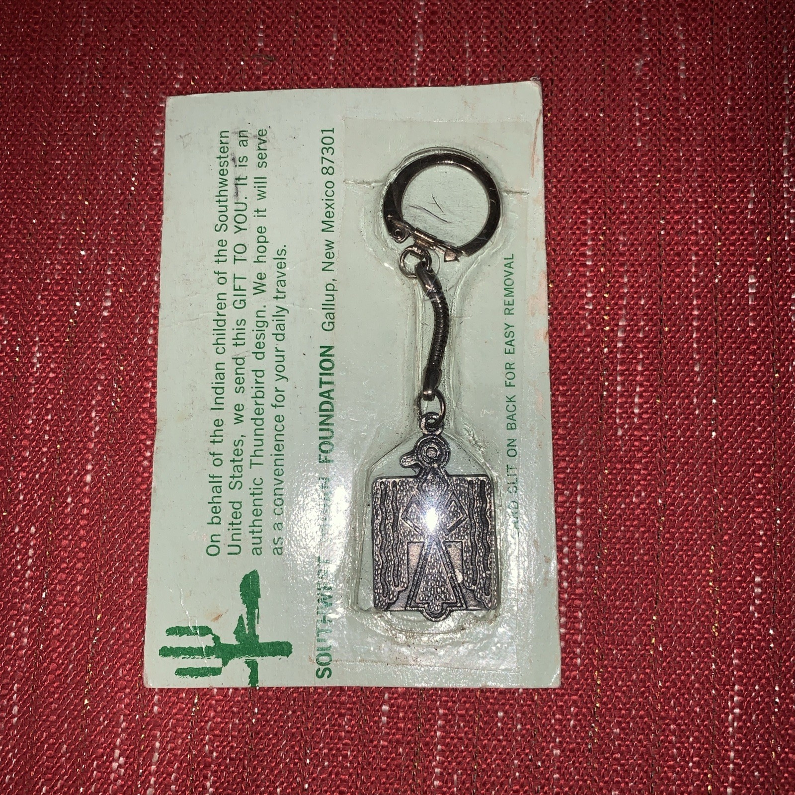 Vtg Metal Thunderbird Key Chain Key ring Southwest Indian Foundation NOS New Vtg Metal Thunderbird Key Chain Key ring Southwest Indian Foundation NOS New
