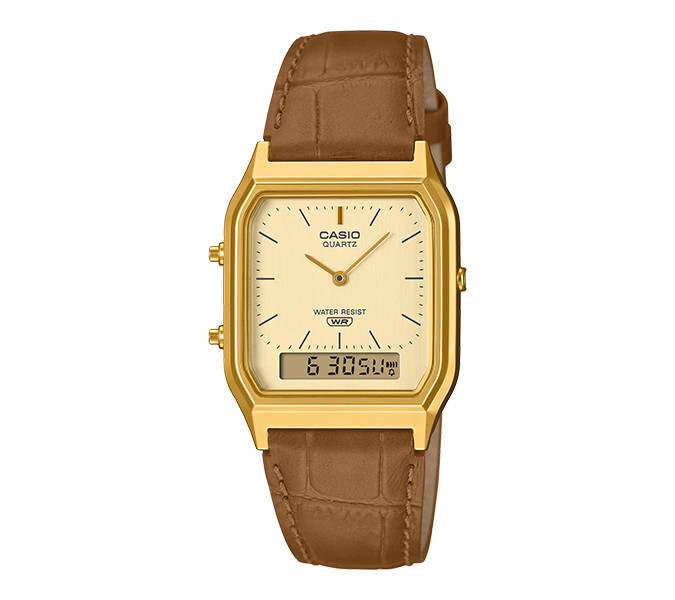CASIO Retro Digital Watch ORIGINAL New Gold Brown AQ-230EGL-9ADF