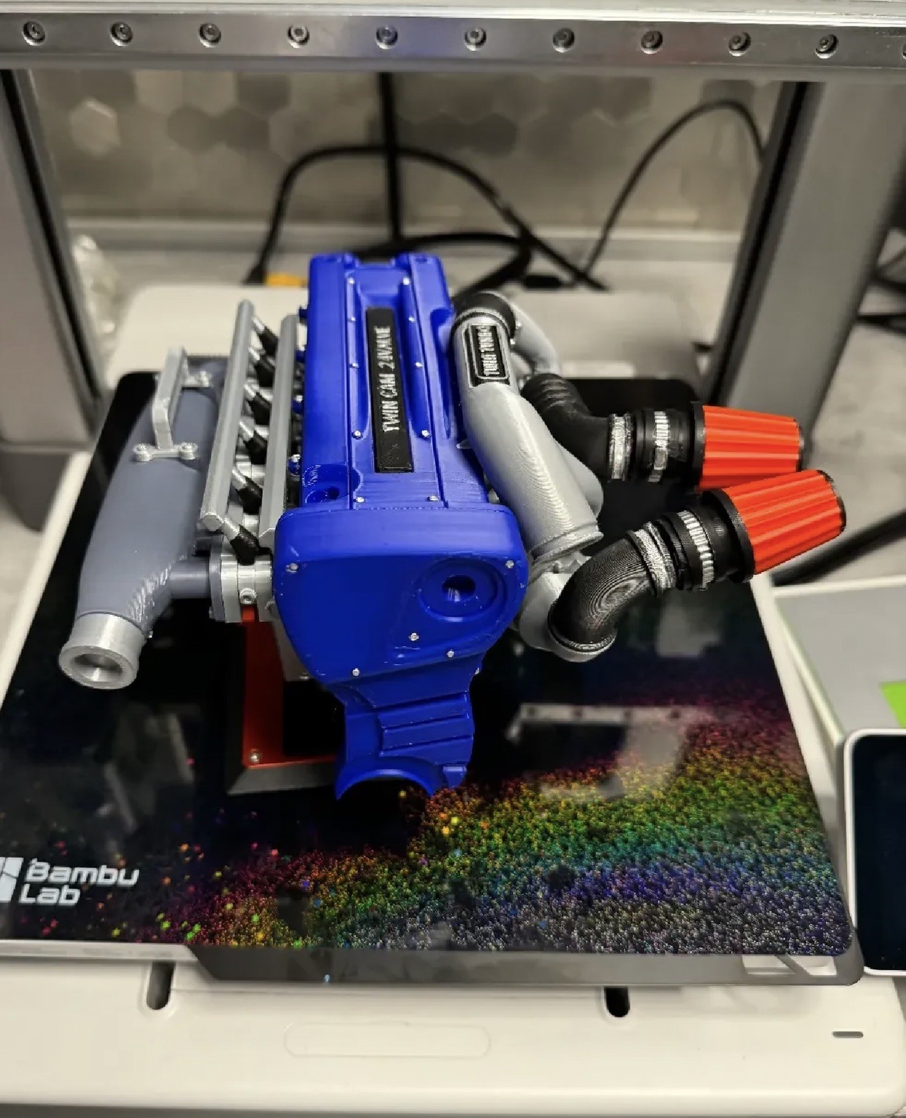 RB26DETT Engine Model Nissan Skyline GTR Twin Turbo 3D Printed LED Display Base