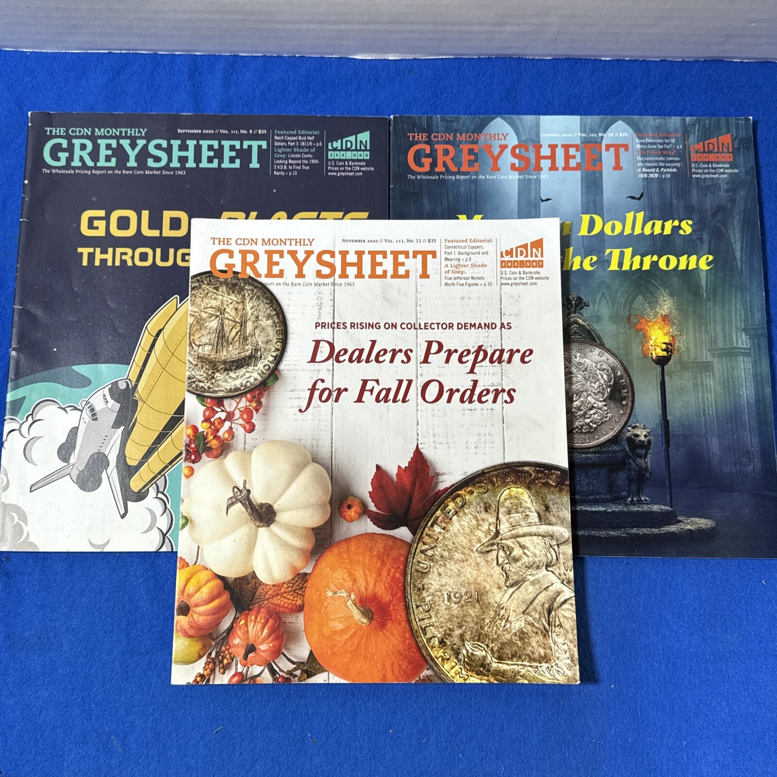 (3) CDN Monthly Greysheet Publication Sept-Nov  2020 Issues Vol III No 9-11