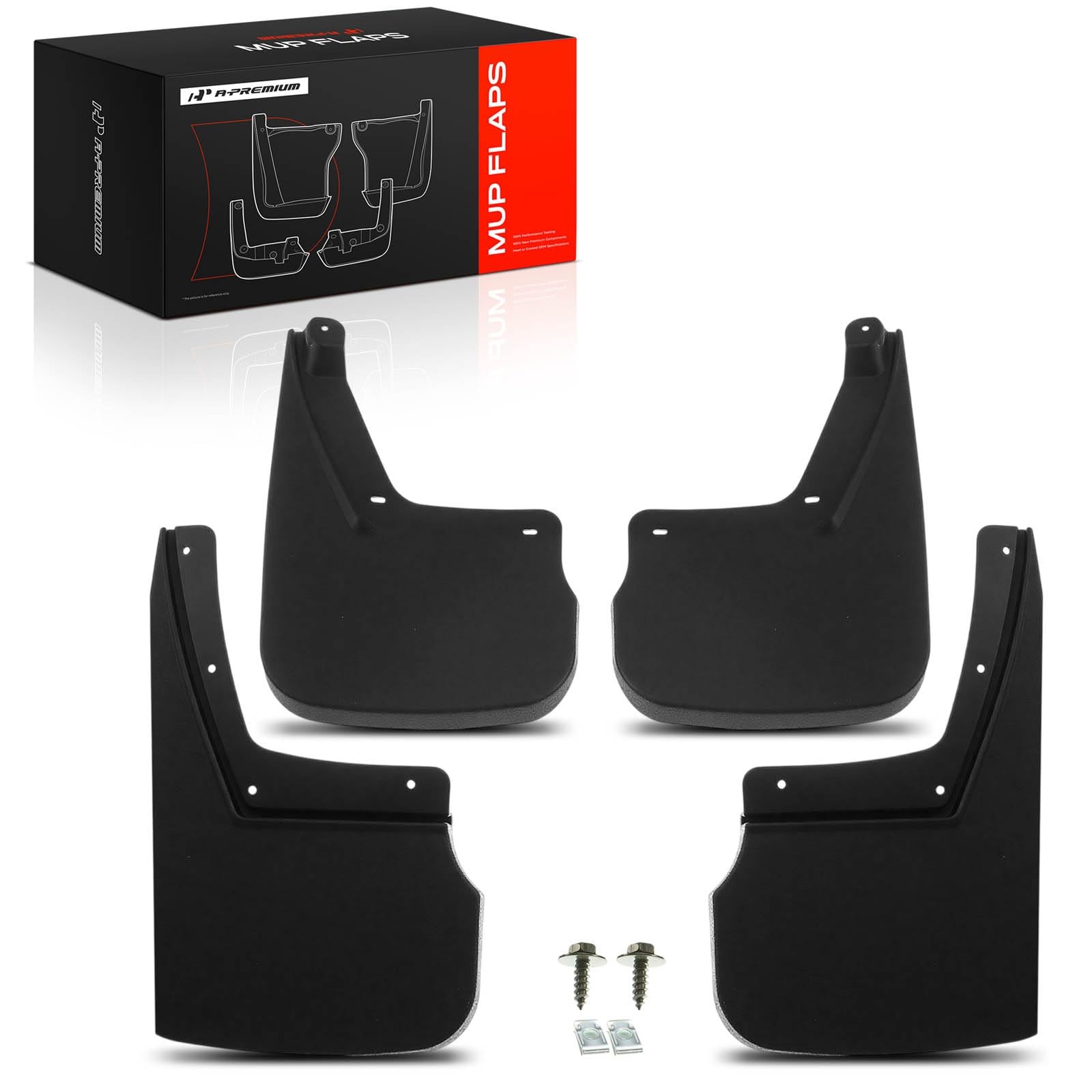 A-Premium Mud Flaps Compatible Chevrolet Suburban Tahoe 2015-2020 No Drilling