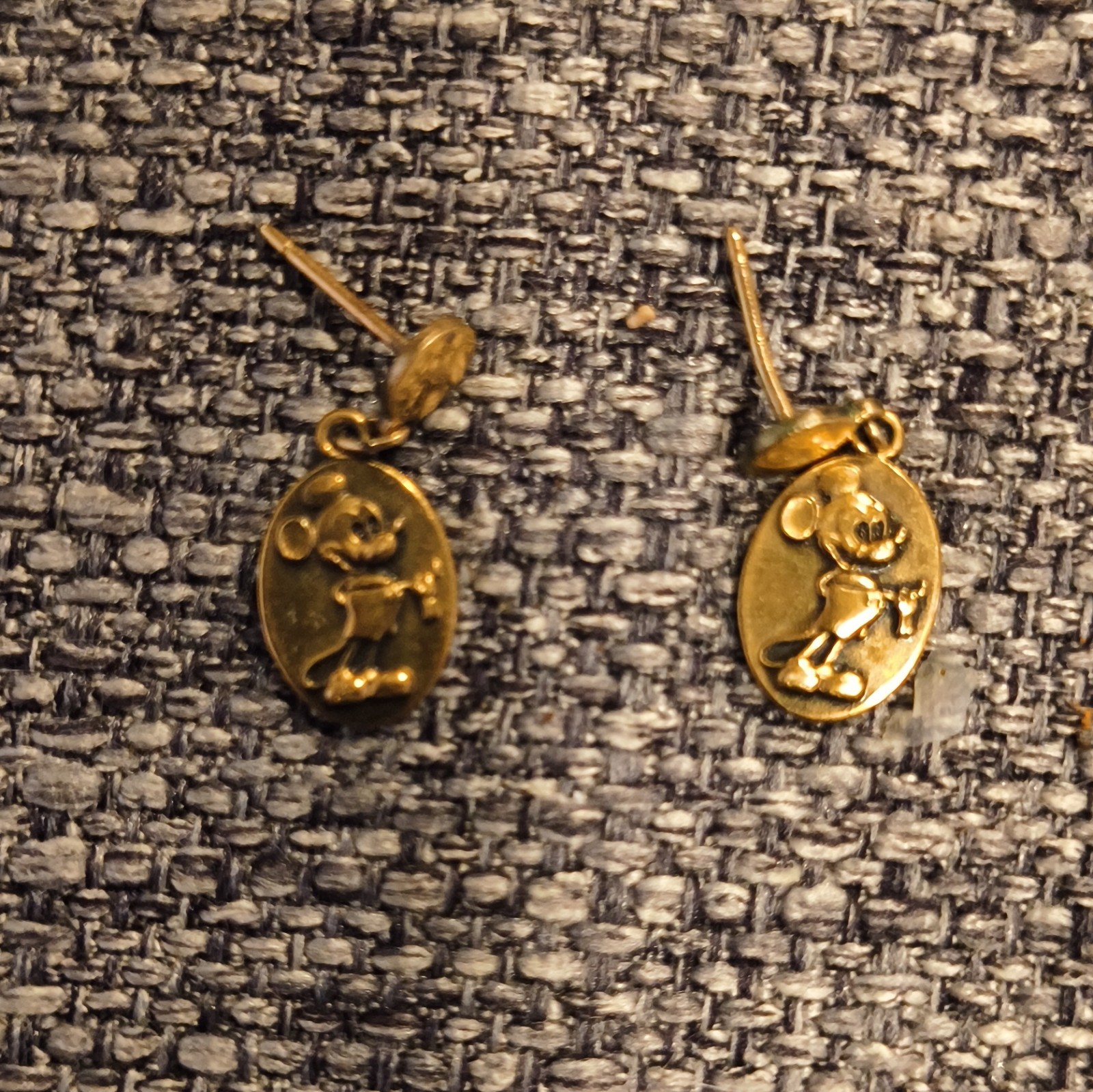 Vintage 12K GF Gold Filled Mickey Mouse Dangle Drop Earrings Vintage 12K GF Gold Filled Mickey Mouse Dangle Drop Earrings