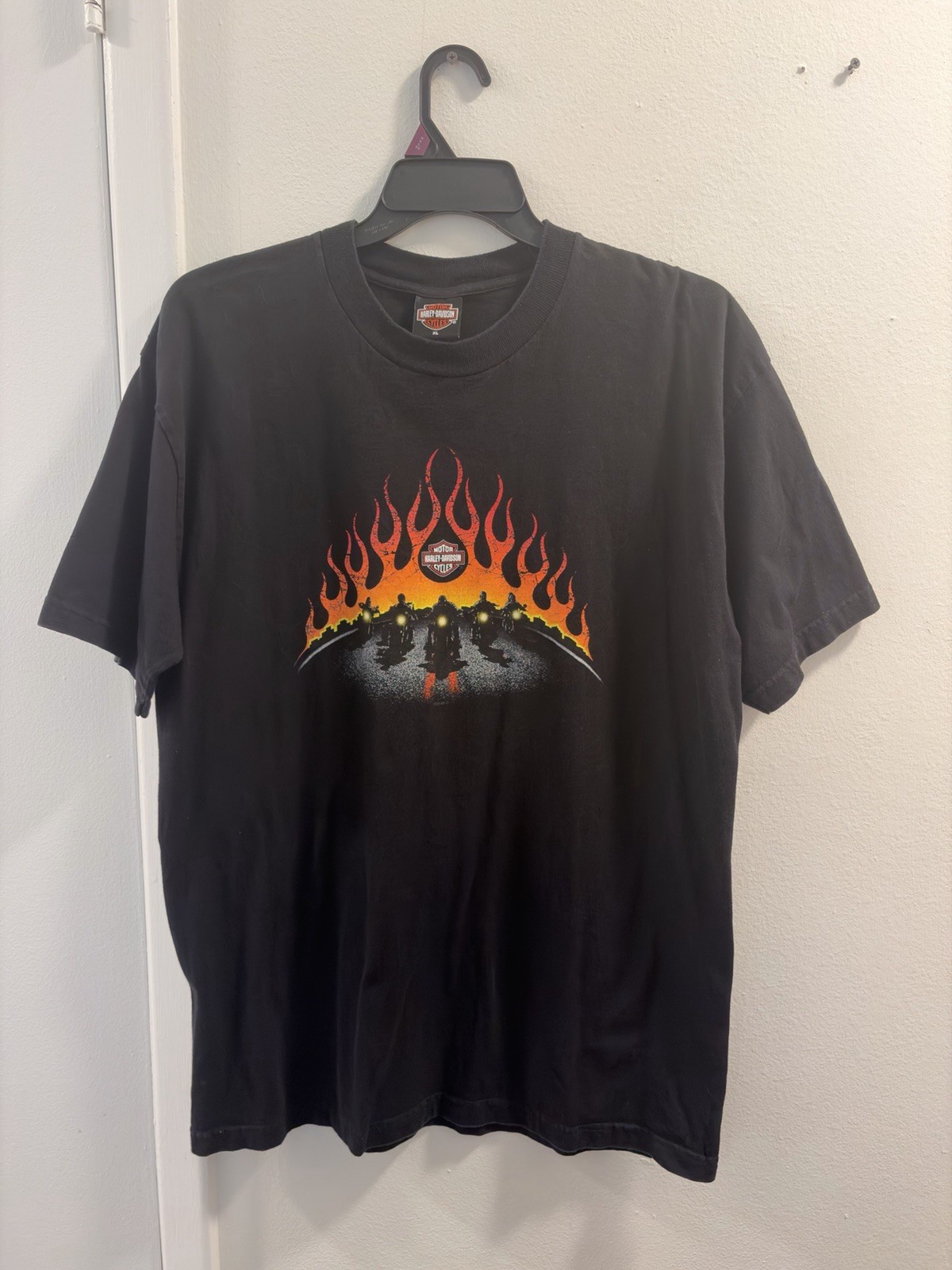 Vintage Harley Davidson Vreeland’s Bloomsburg PA T-Shirt XL USA Double Sided