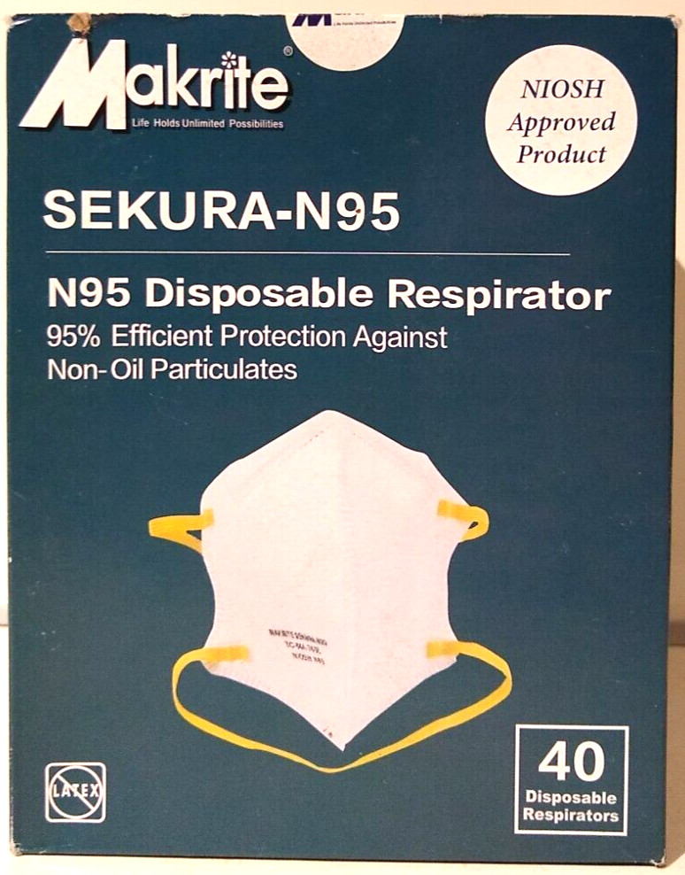 Best Fit Comfort SEKURA N95 Foldable Particulate Respirator Mask NIOSH Certified