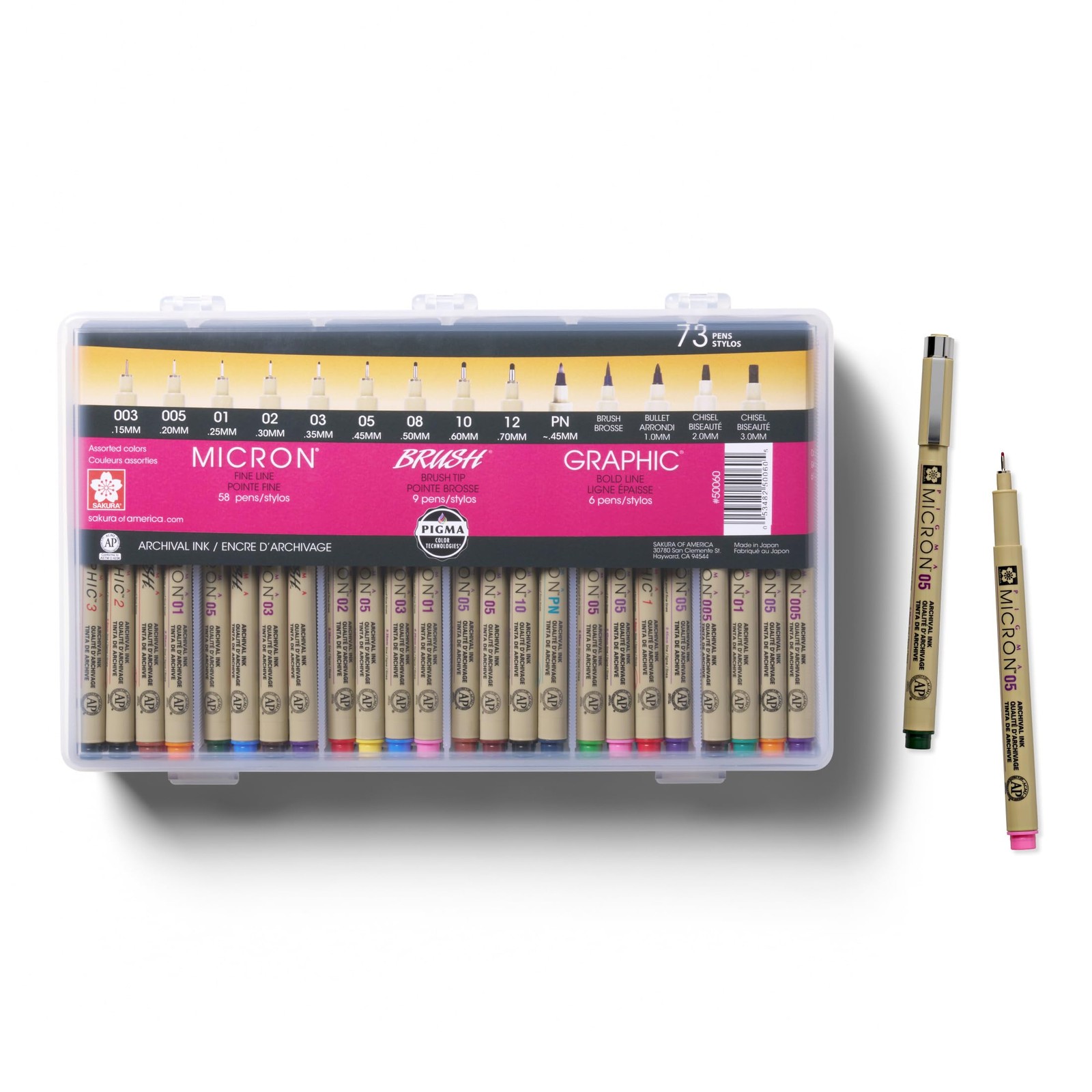73 Piece Sakura Pigma Micron Color Pen Set 73 Piece Sakura Pigma Micron Color Pen Set