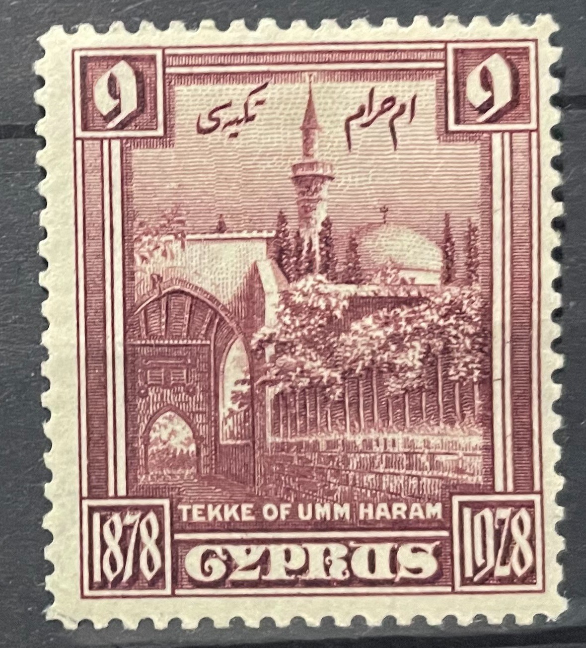 CYPRUS George V 1928 9 Piastres - Tekke of Umm Haram MH