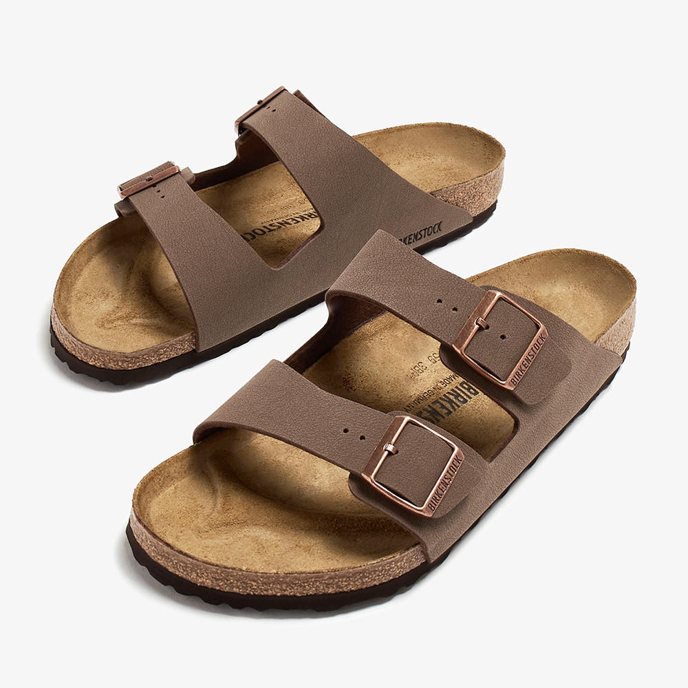Birkenstock Arizona Birkibuc Mocha Cork Footbed Sandals Men's Shoes Regular/Wide