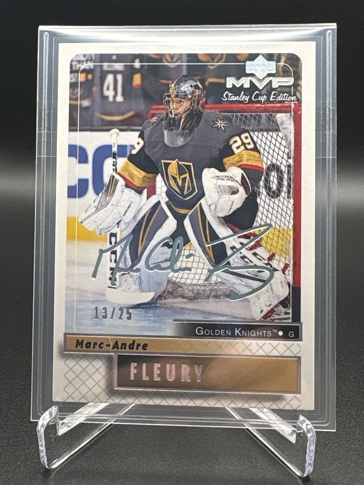 2019 UD MVP Stanley Cup Edition #31 Marc-Andre Fleury Super Script /25 RARE SSP 2019 UD MVP Stanley Cup Edition #31 Marc-Andre Fleury Super Script /25 RARE SSP