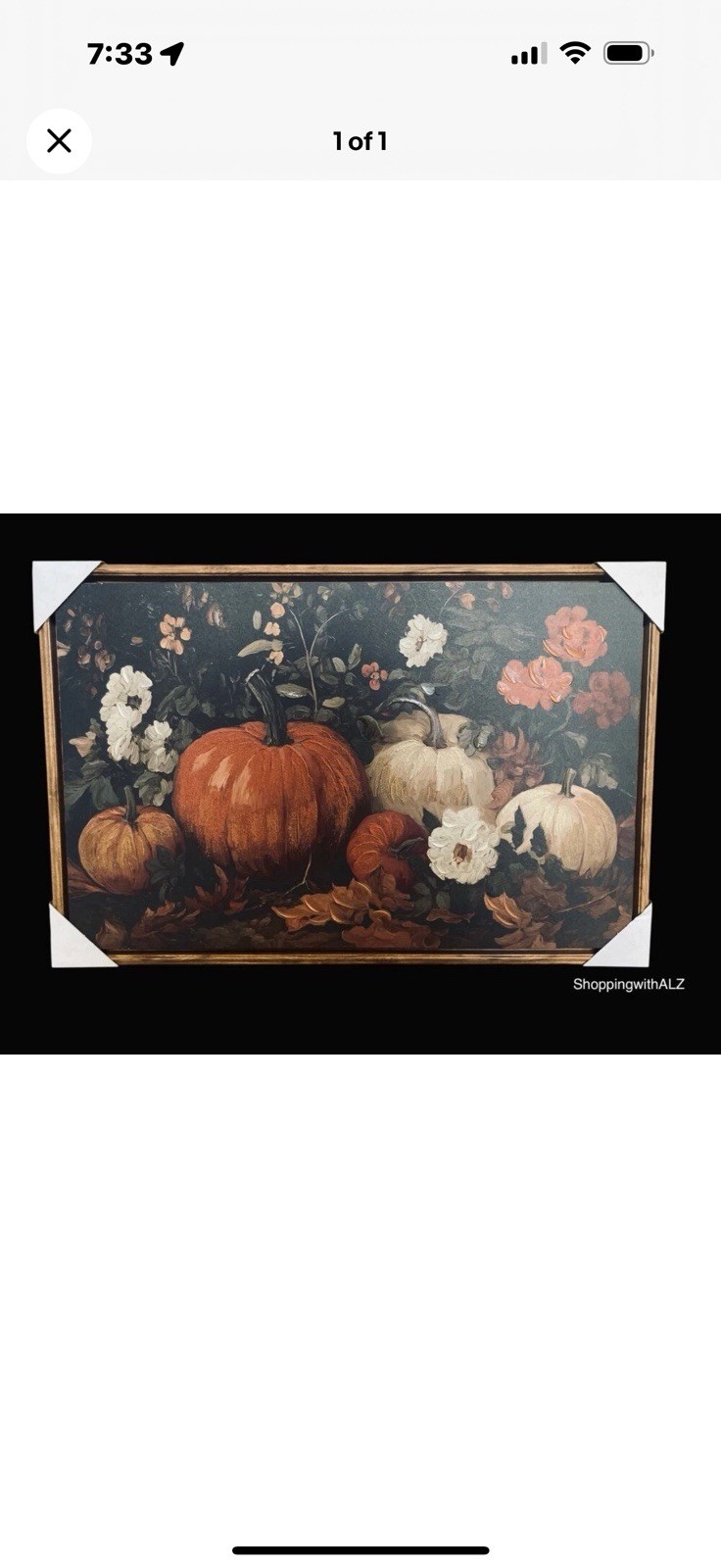 NEW Hobby Lobby Moody Pumpkins Framed Canvas Wall Art Decor SOLD OUT