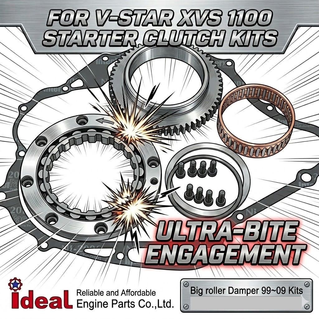 Reinforced Starter Clutch Kit for Yamaha V-Star 1100 XVS1100 99~09 Gasket  OB