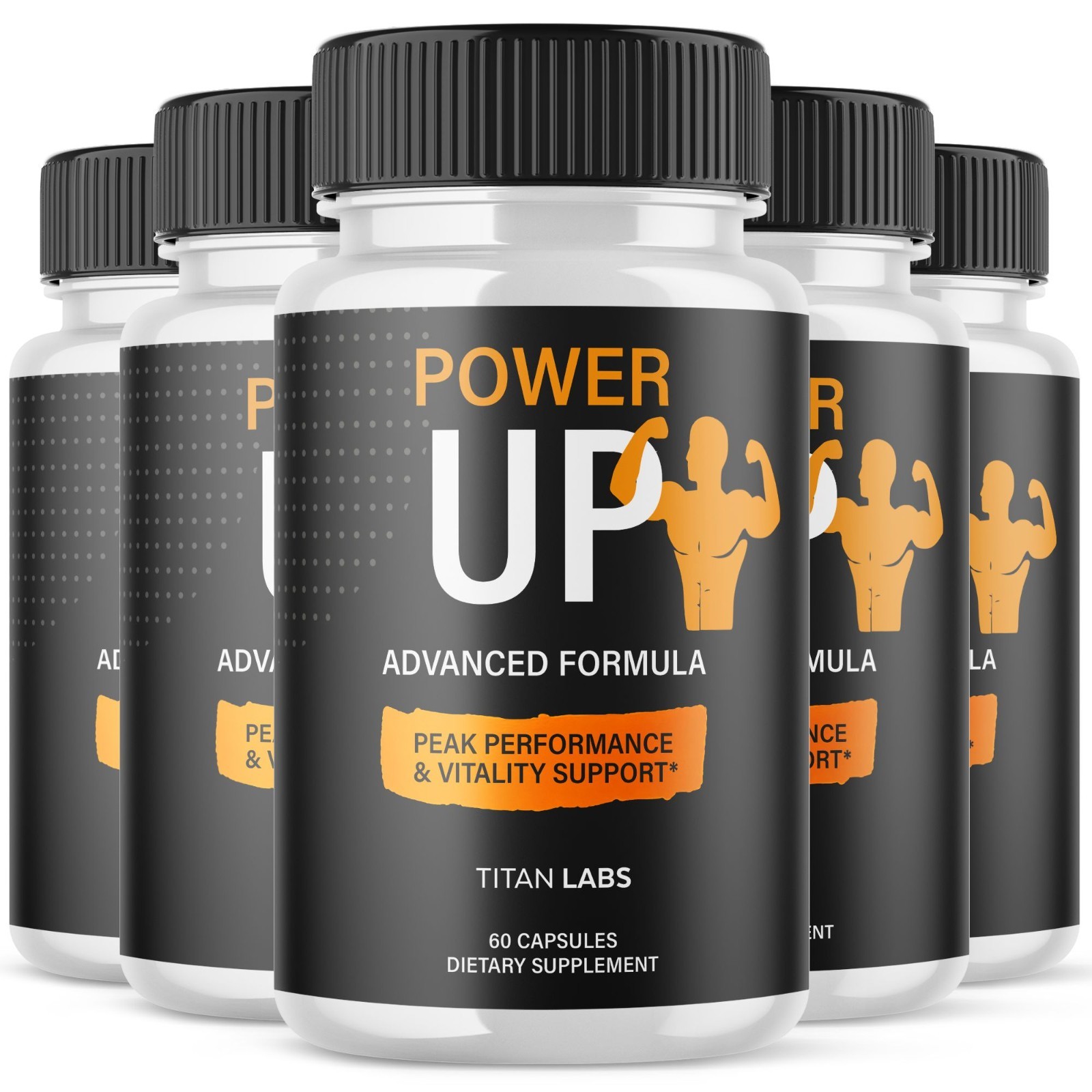 (5 Pack) Power Up Advanced Male Health Support Supplement PowerUp 300 Capsules