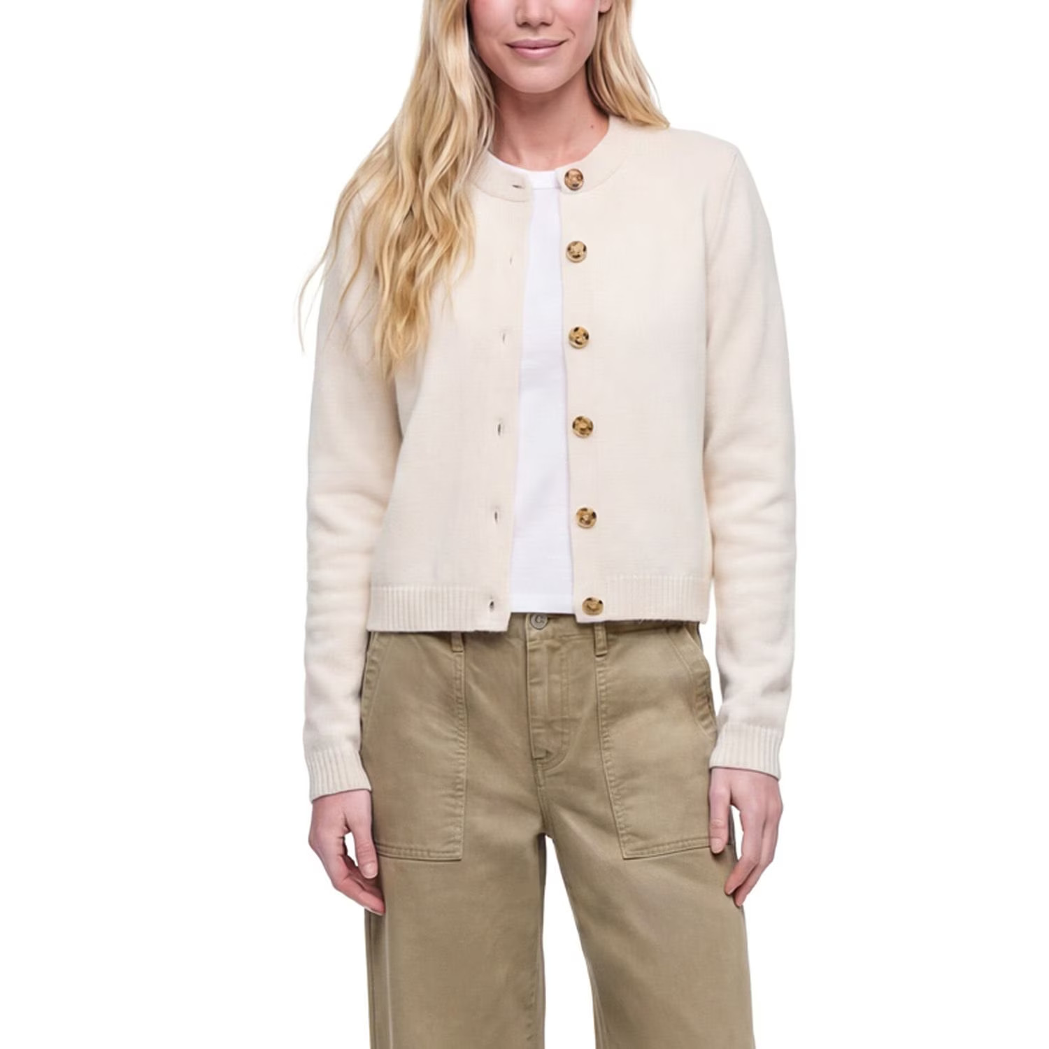 NWT Gap Women\'s Button-Up Cardigan Size M Cream