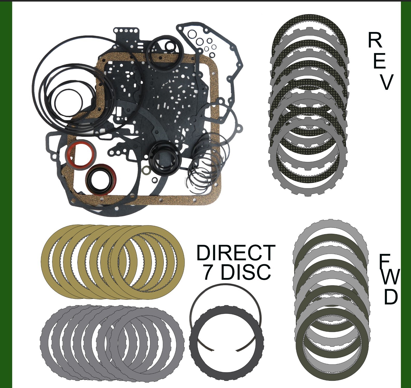 Alto C6 Transmission  Rebuild Kit with High Capacity Direct Clutch Pack ***