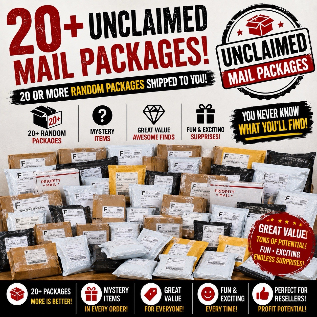 Random 20+ Items | Unclaimed & Overstock Item | Returned Mail | Mystery Boxes