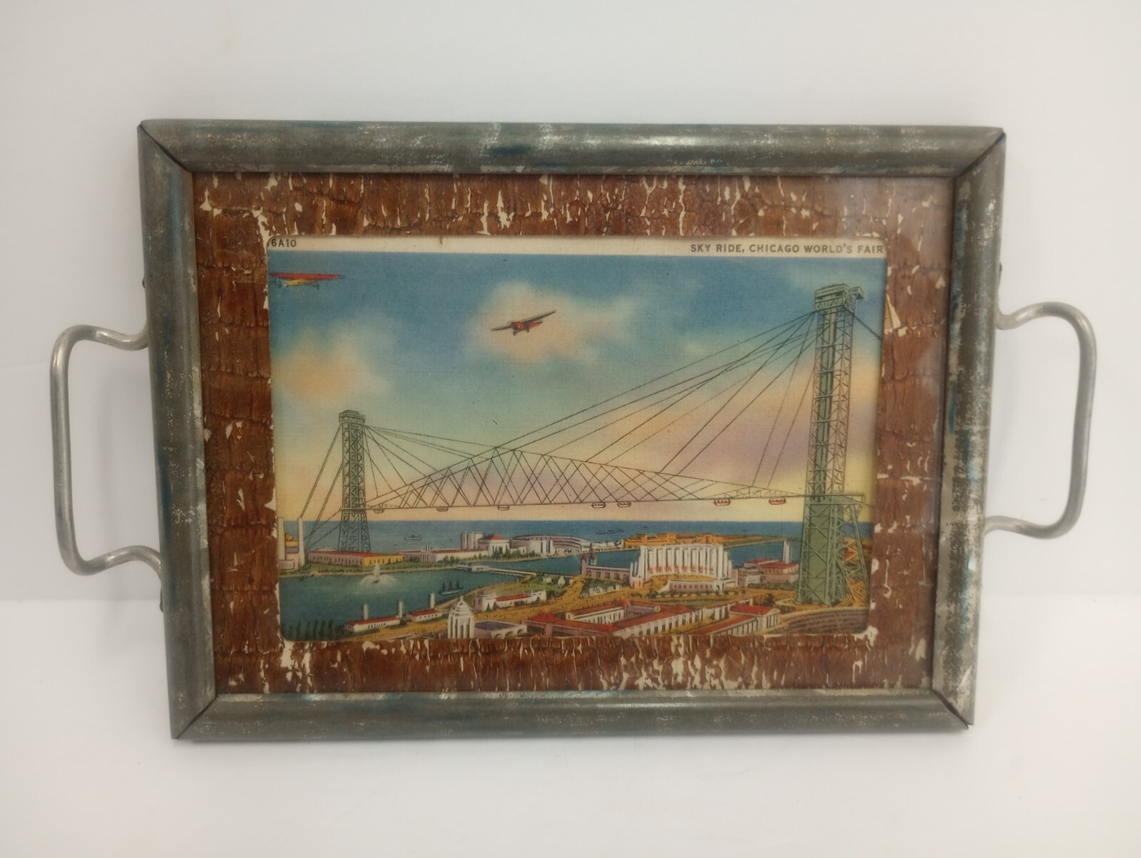 Vintage 1933 Chicago World’s Fair Sky Ride Vintage Postcard and Trinket Tray Vintage 1933 Chicago World’s Fair Sky Ride Vintage Postcard and Trinket Tray