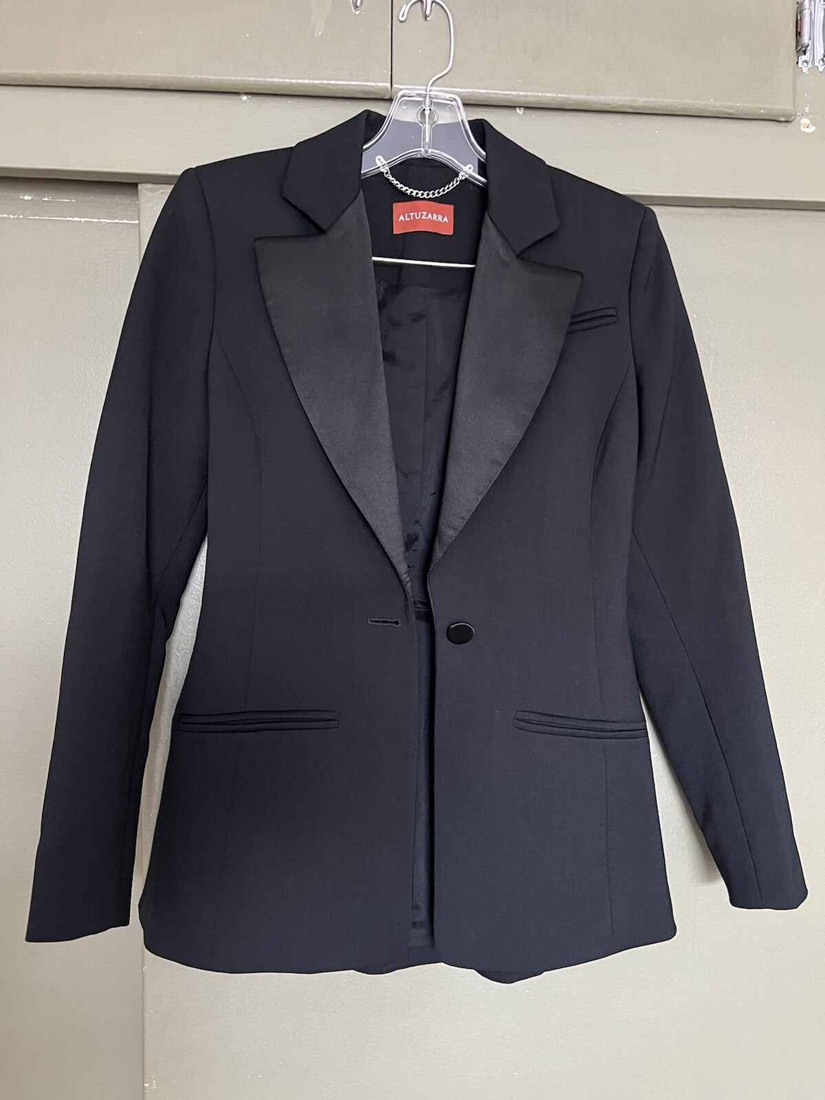 Altuzarra Acacia black tailored fitted blazer with lapels, 36 Altuzarra Acacia black tailored fitted blazer with lapels, 36
