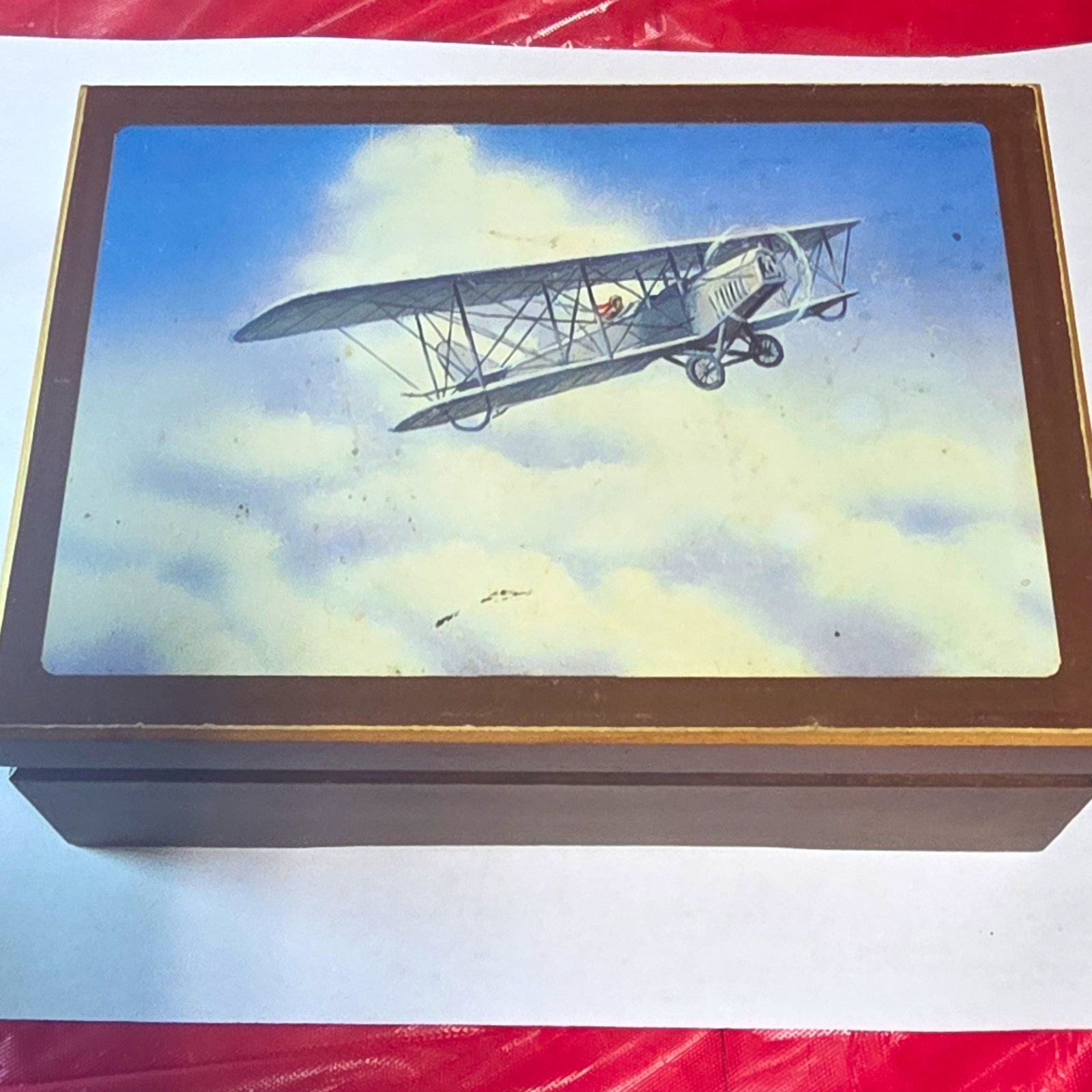 Vintage 1995 San Francisco Music Box Co Biplane Wind Beneath My Wings