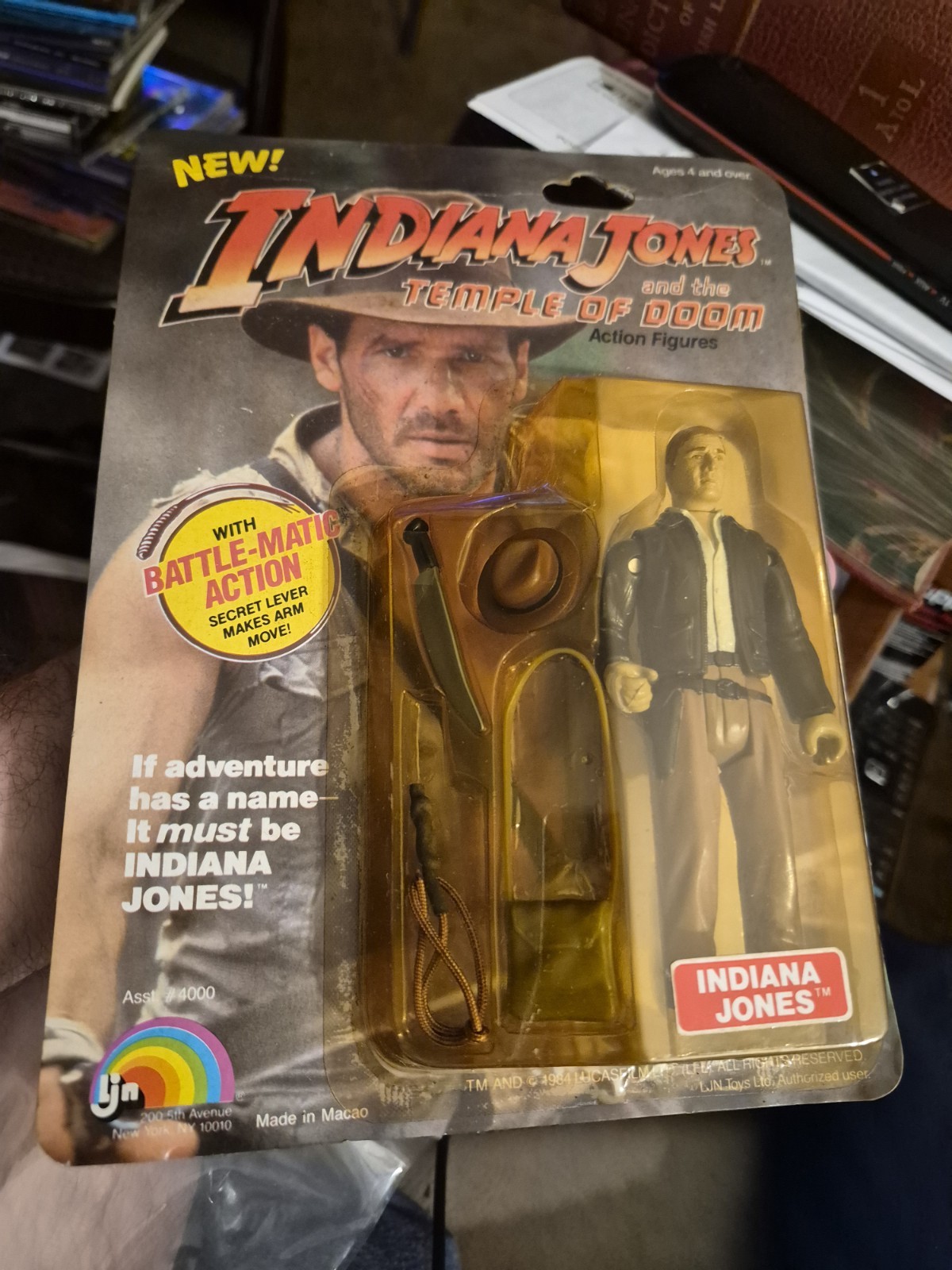 MINT Vintage Indiana Jones  Temple Of Doom Action Figure LJN 1984 Harrison Ford 