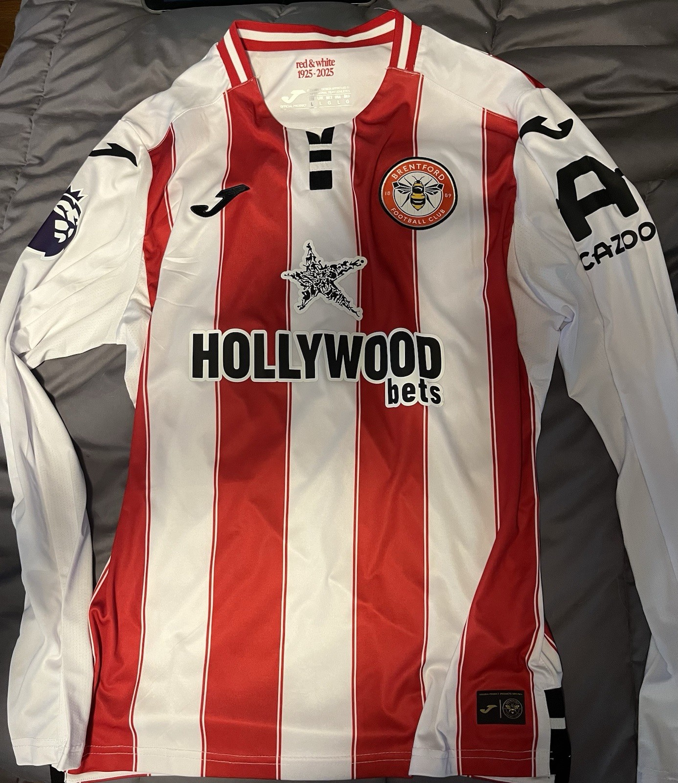Brentford 25/26 Centenary Home Shirt Authentic Player Issue LS L PL