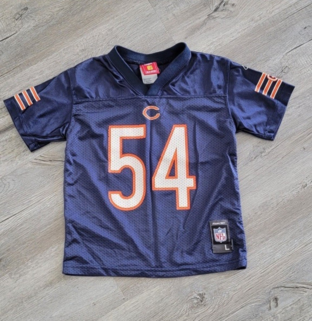 Vintage Reebok Chicago Bears Brian Urlacher #54 Youth L Unisex Navy NFL Jersey