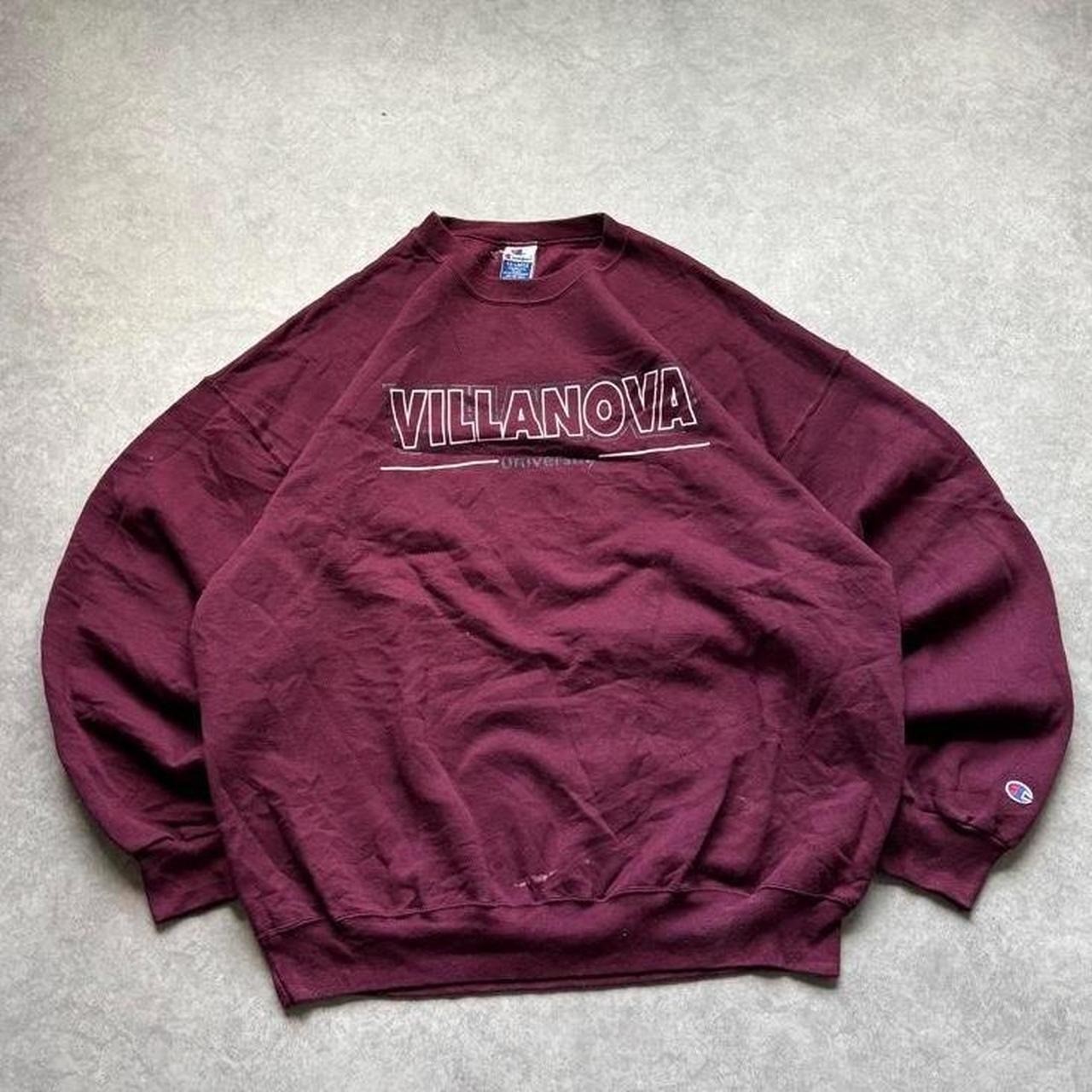 Vintage 90s Champion Villanova University Spellout Sweatshirt Burgundy Mens XXL Vintage 90s Champion Villanova University Spellout Sweatshirt Burgundy Mens XXL