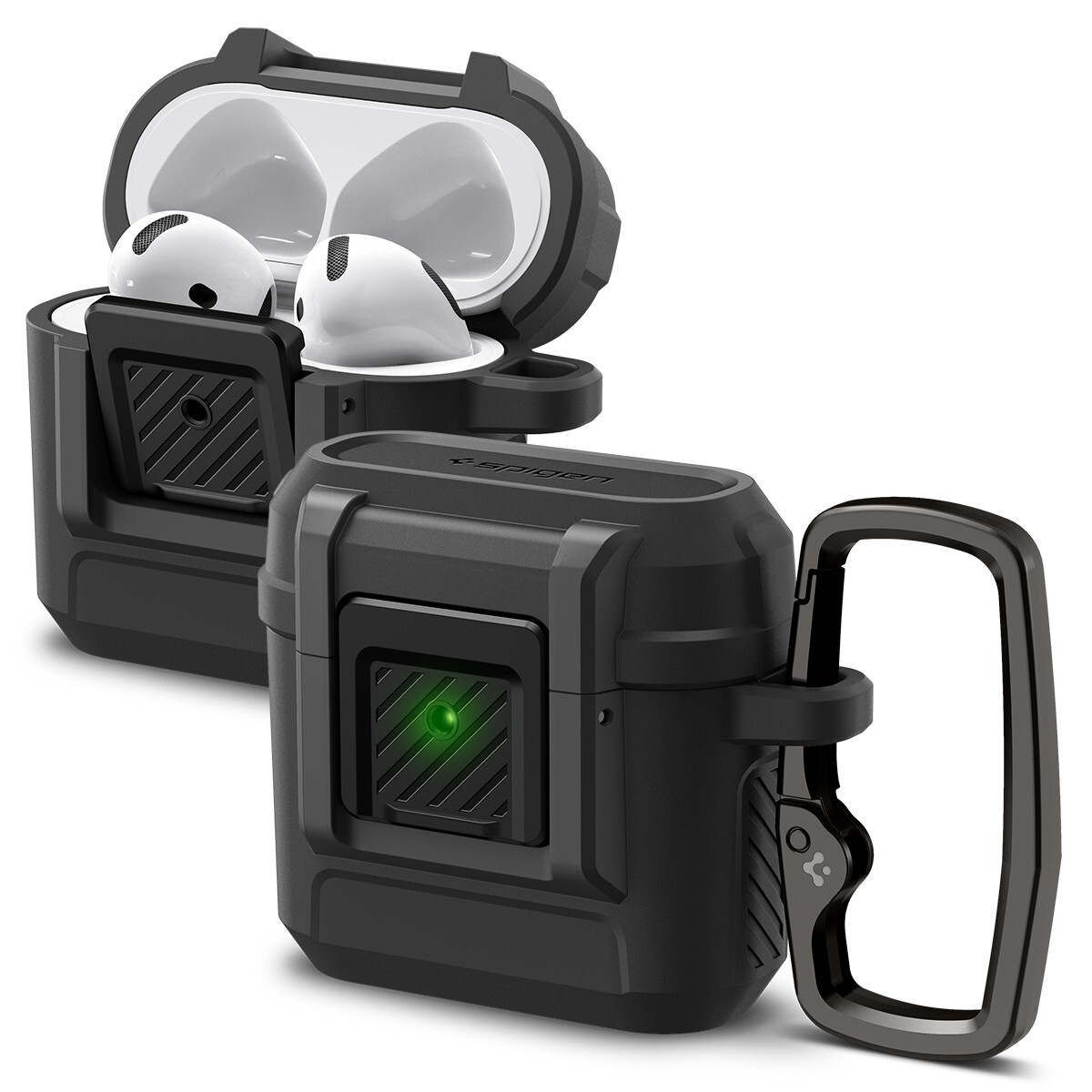 For AirPods 4 | Spigen [ Lock Fit ] Secure Lock Case Design for Drop Protection