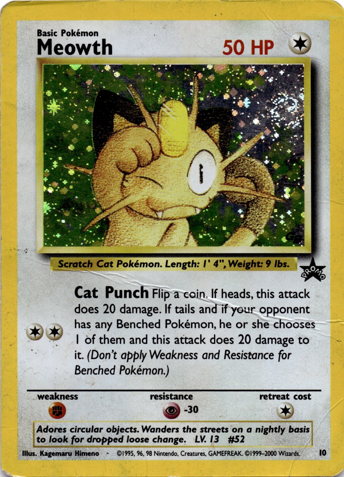 Meowth Holo Promo WoTC Promo 10/53 DMG