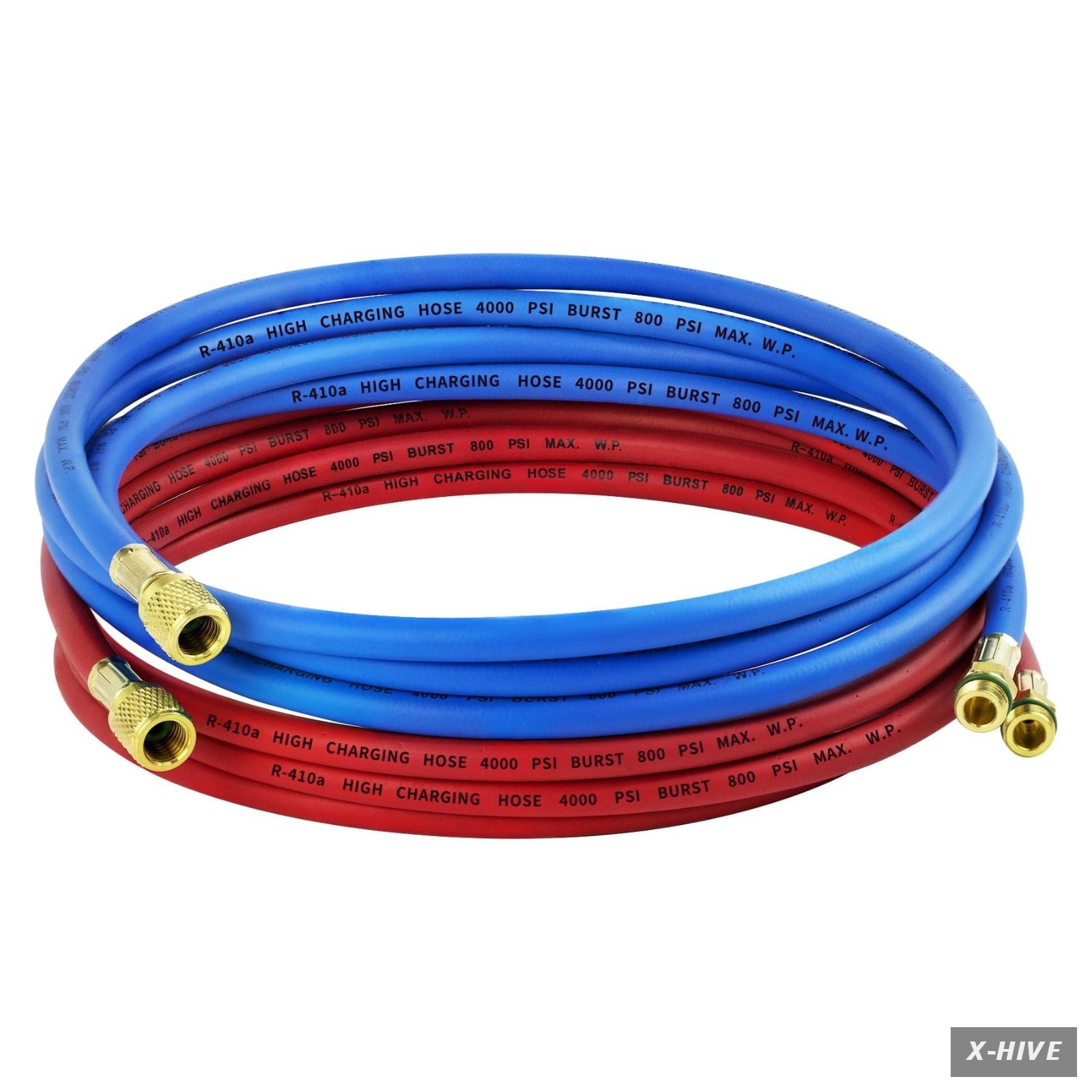 10FT 34722 Enviro-Guard Hose Set for Robinair HVAC Hoses, R-134A Manual Repla.