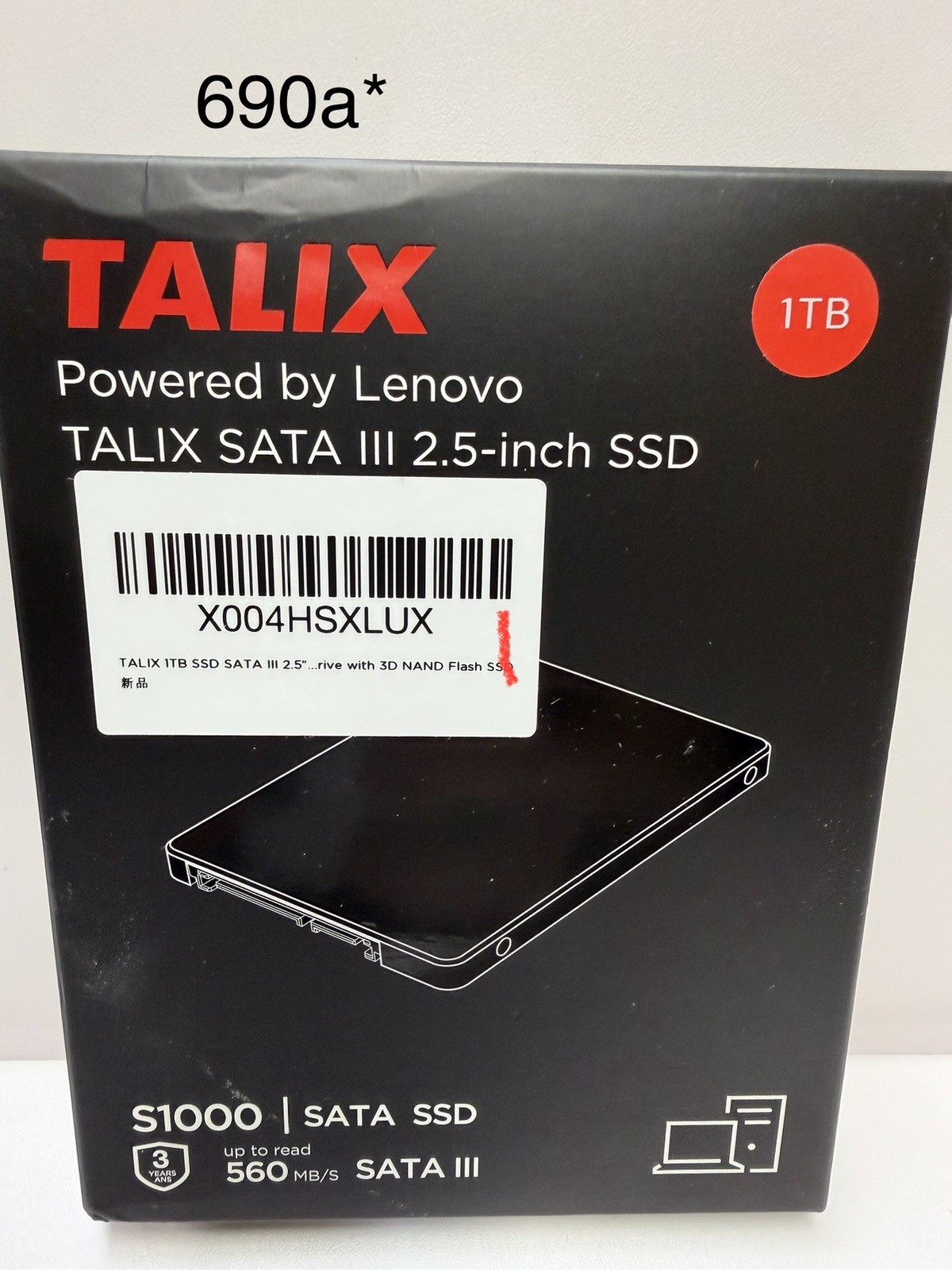 Talix Powered By Lenovo Talix Sata Ill 2.5 Inch SSD 1 TD 560/MB/S Talix Powered By Lenovo Talix Sata Ill 2.5 Inch SSD 1 TD 560/MB/S