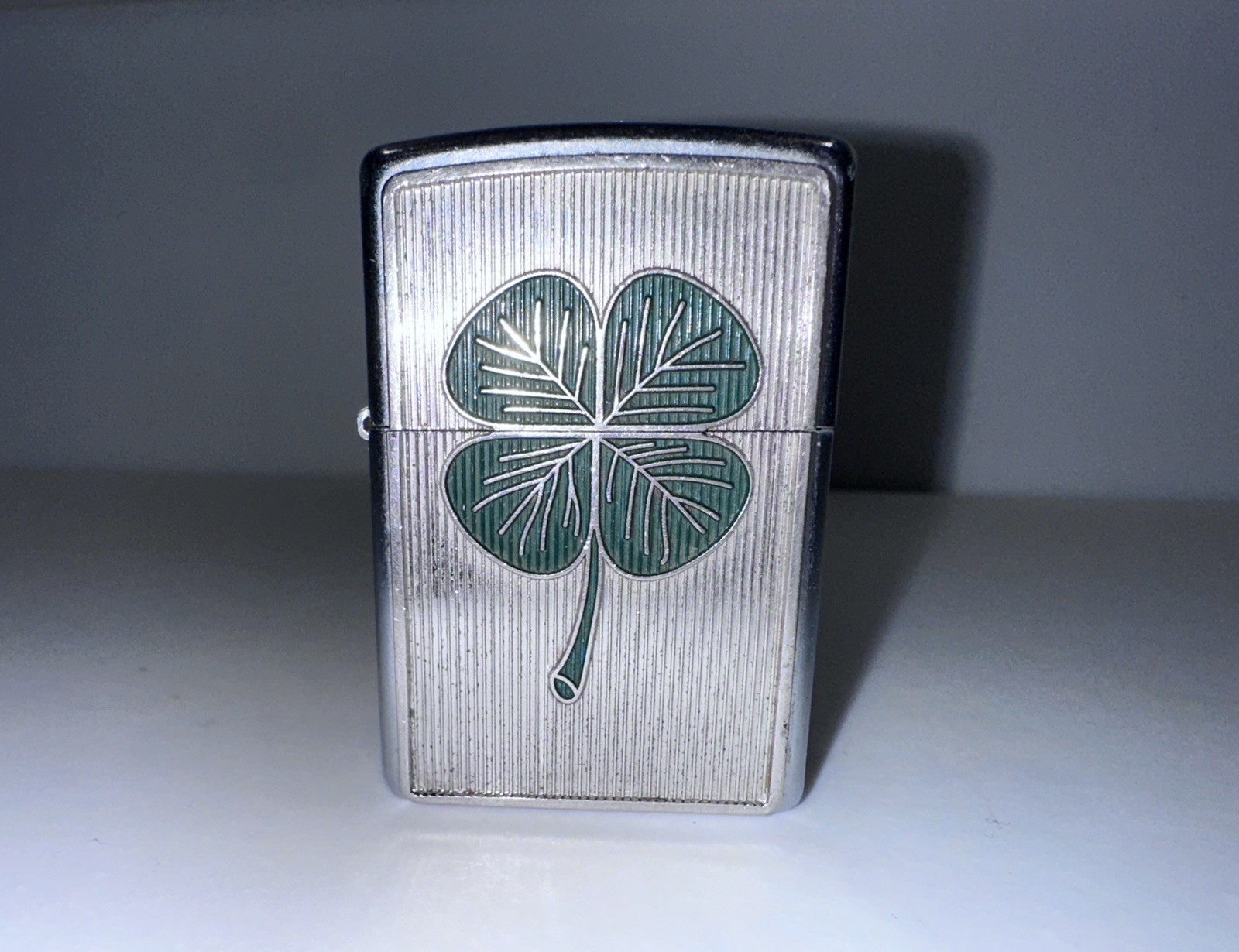 Vintage 2004 Zippo Lucky Four-Leaf Clover Lighter Made in USA w/ extra flints Vintage 2004 Zippo Lucky Four-Leaf Clover Lighter Made in USA w/ extra flints