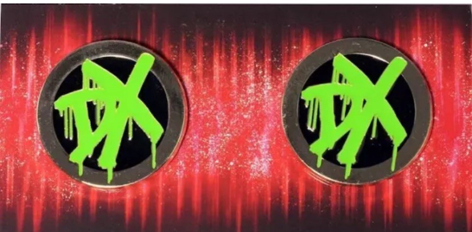 DX D-Generation X Side Plates Pin Set WWE Slam Crate Loot Crate Exclusive DX D-Generation X Side Plates Pin Set WWE Slam Crate Loot Crate Exclusive