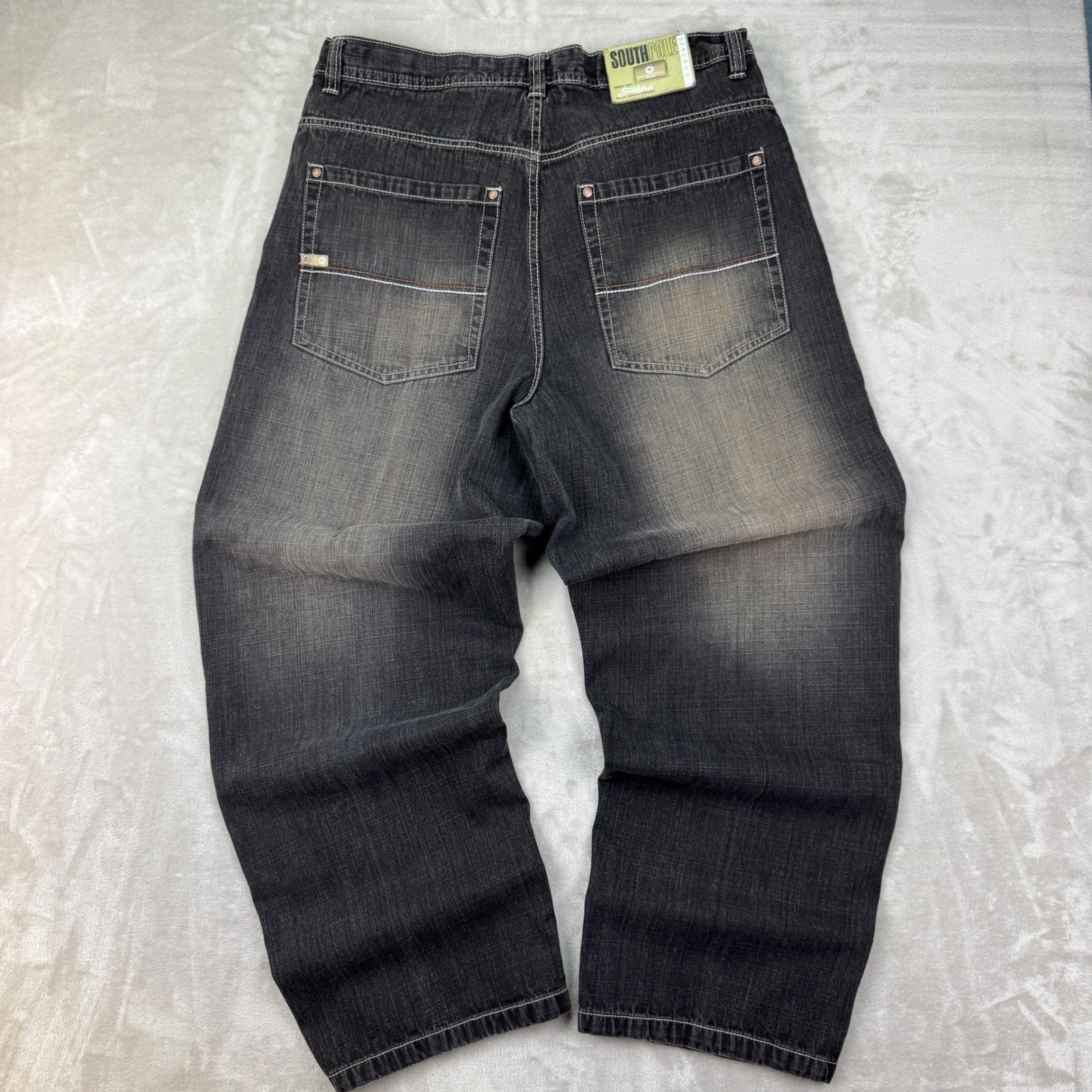 VTG Southpole Baggy Jeans 40x34 Gradient Grey Y2K Skater Wide Leg Jesse Pinkman