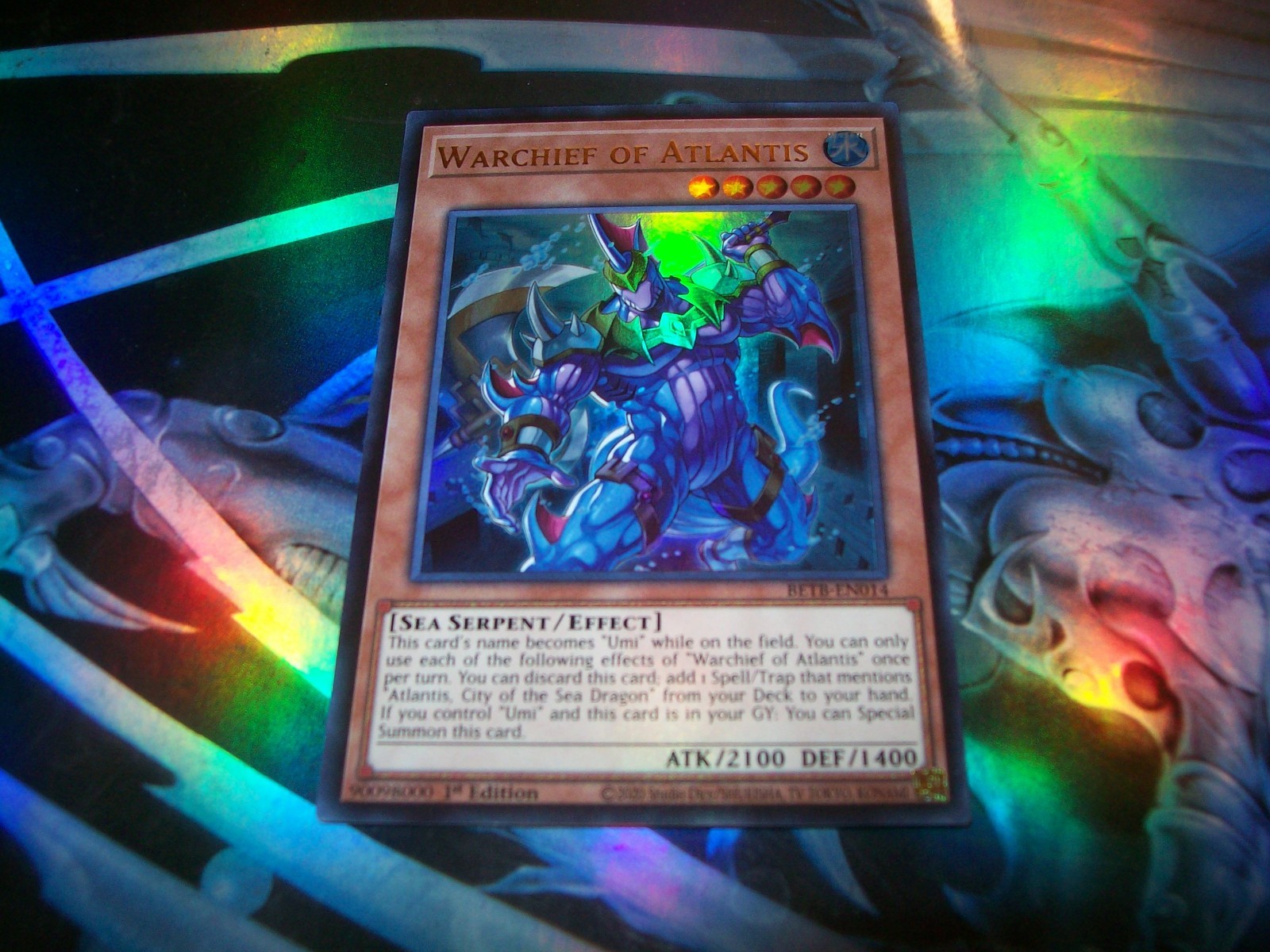 Warchief of Atlantis 1st Edition Ultra Rare BETB-EN014 Yu-Gi-Oh Warchief of Atlantis 1st Edition Ultra Rare BETB-EN014 Yu-Gi-Oh