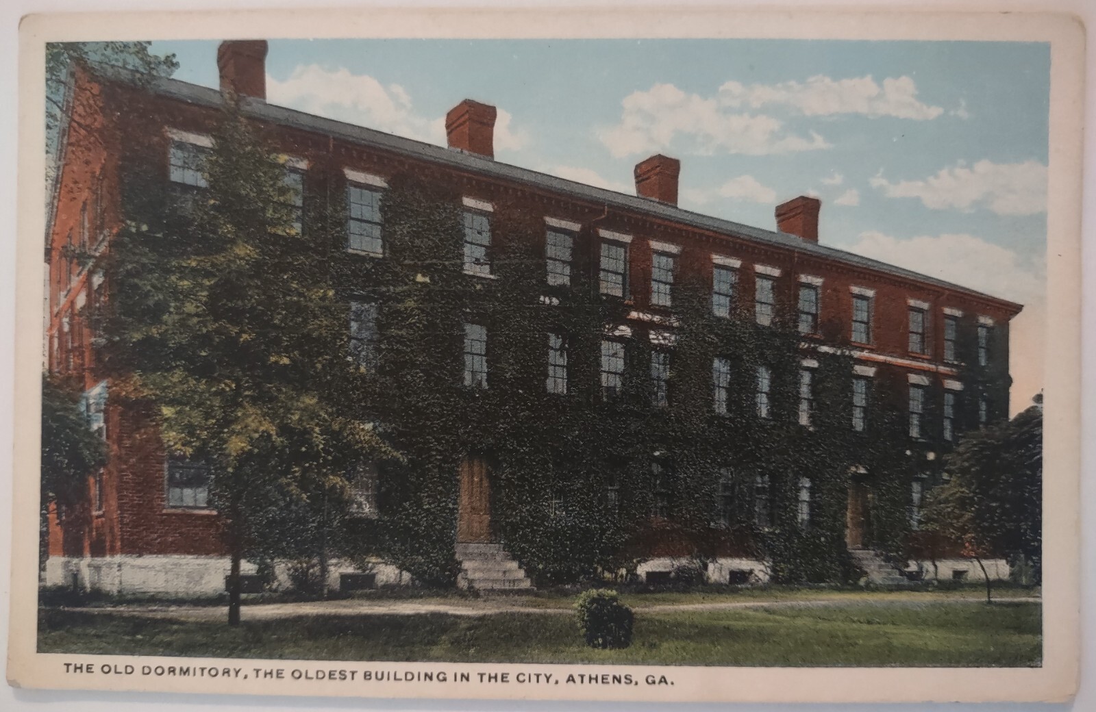 Vintage Postcard Old Dormitory Athens University of Georgia  AA51