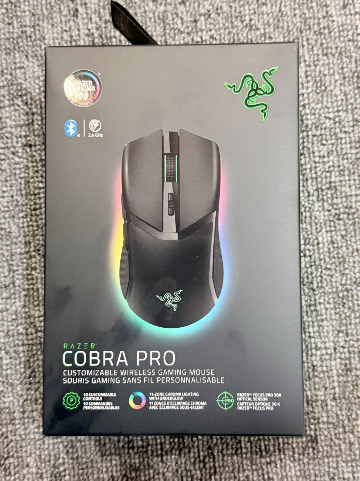 Razer Cobra Pro Lightweight Wireless Gaming Mouse - Black (RZ01-04660100-R3U1) Razer Cobra Pro Lightweight Wireless Gaming Mouse - Black (RZ01-04660100-R3U1)