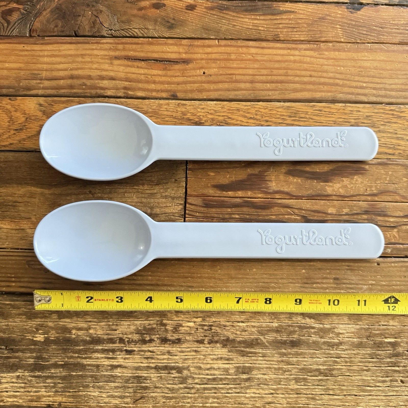 Pair of 12” Yogurtland Giant Spoons - Very Rare Lilac Blue Color - Qty 2 Pair of 12” Yogurtland Giant Spoons - Very Rare Lilac Blue Color - Qty 2