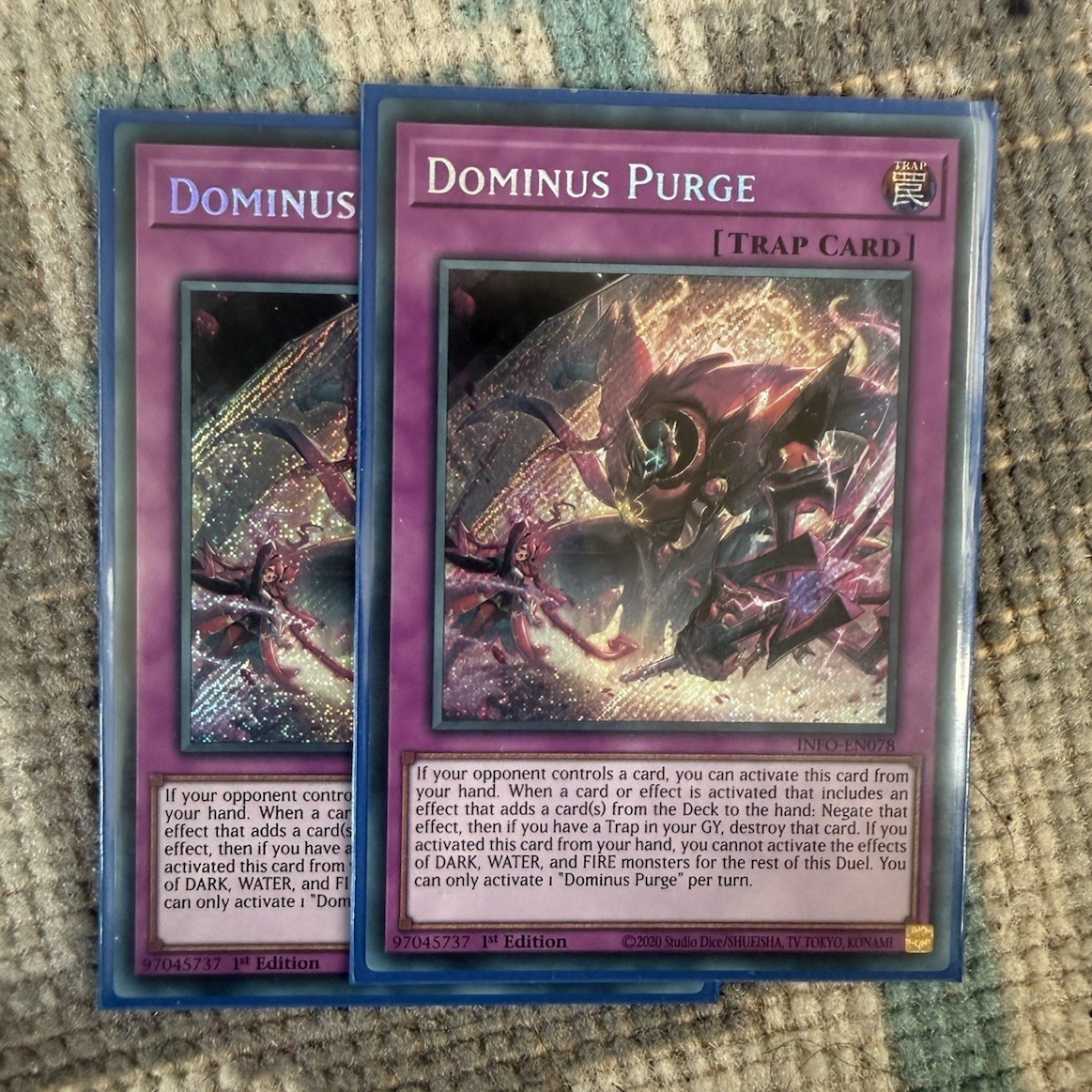 1x per copy Konami Dominus Purge INFO-EN078 1st Edition euro print 1x per copy Konami Dominus Purge INFO-EN078 1st Edition euro print