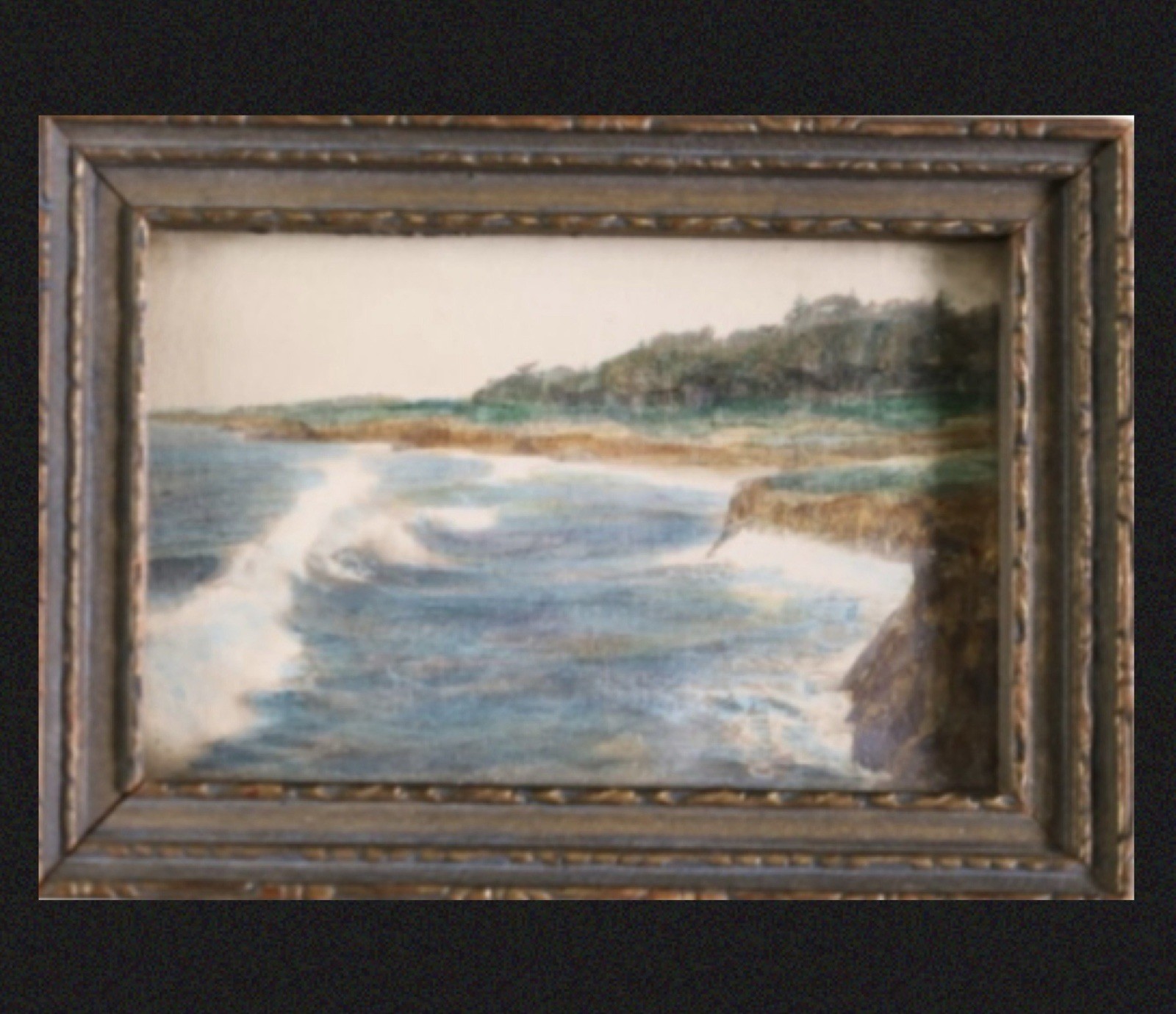 1930 Tews, Bobby /Laguna Beach / Pristine MINI Plein Air / 2.5x3.5” / Orig Frame