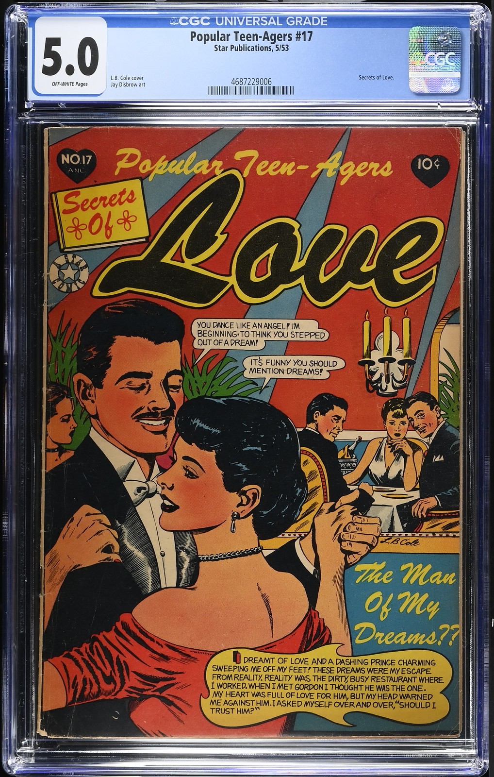 Popular Teen-Agers #17 - Star Publications 1953 CGC 5.0 Secrets of Love.
