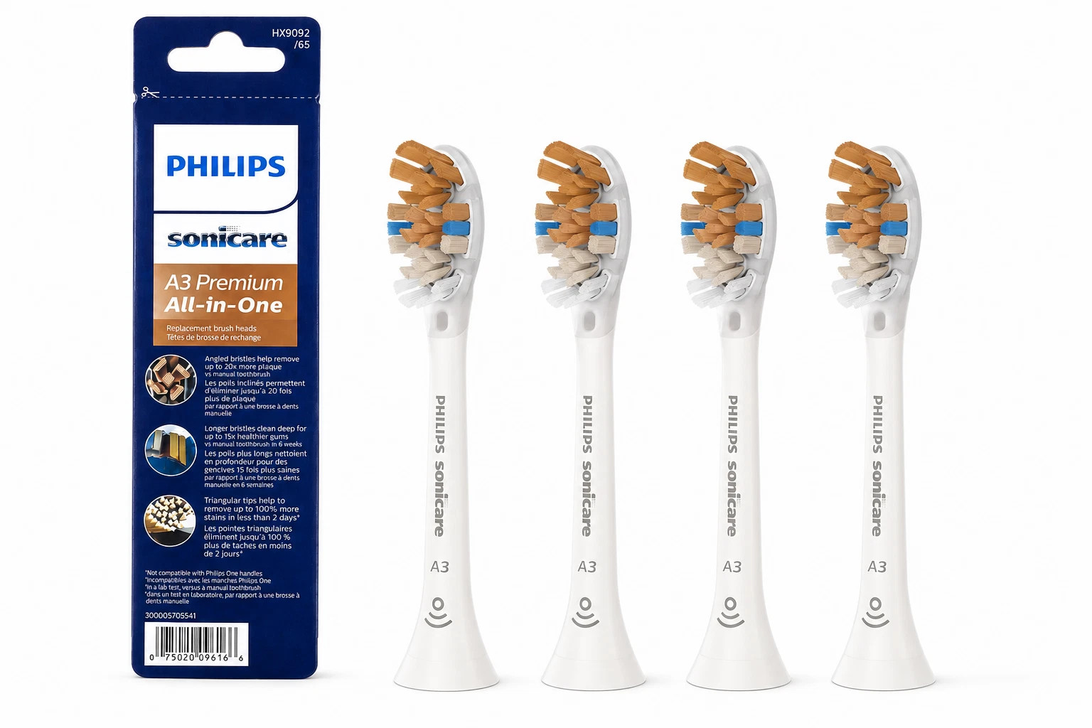 4PACK White A3 White Replacement Toothbrush Brush Heads for PhilipSonicare 4PACK White A3 White Replacement Toothbrush Brush Heads for PhilipSonicare