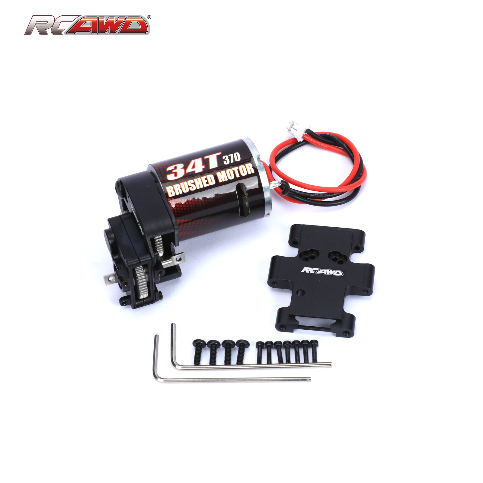370 Brushed Motor 34T Transmission Assembled for 1/18 FMS EAZYRC ROC Hobby Parts