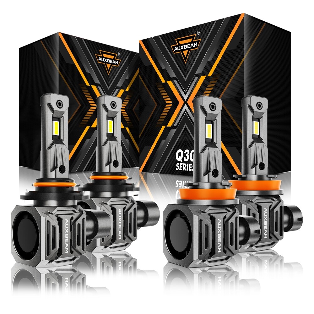 For Dodge Ram 1500 2500 3500 2011-2023 AUXBEAM CANBUS LED Headlight Fog Bulb Kit