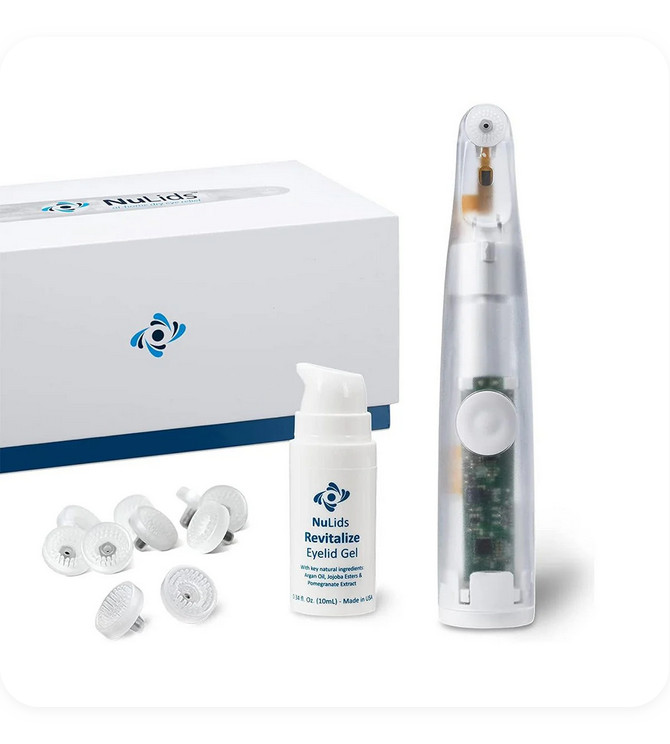 NuLids All Natural At-home Eye Treatment -1 Device + 30 Tips + 1 Applicator Gel