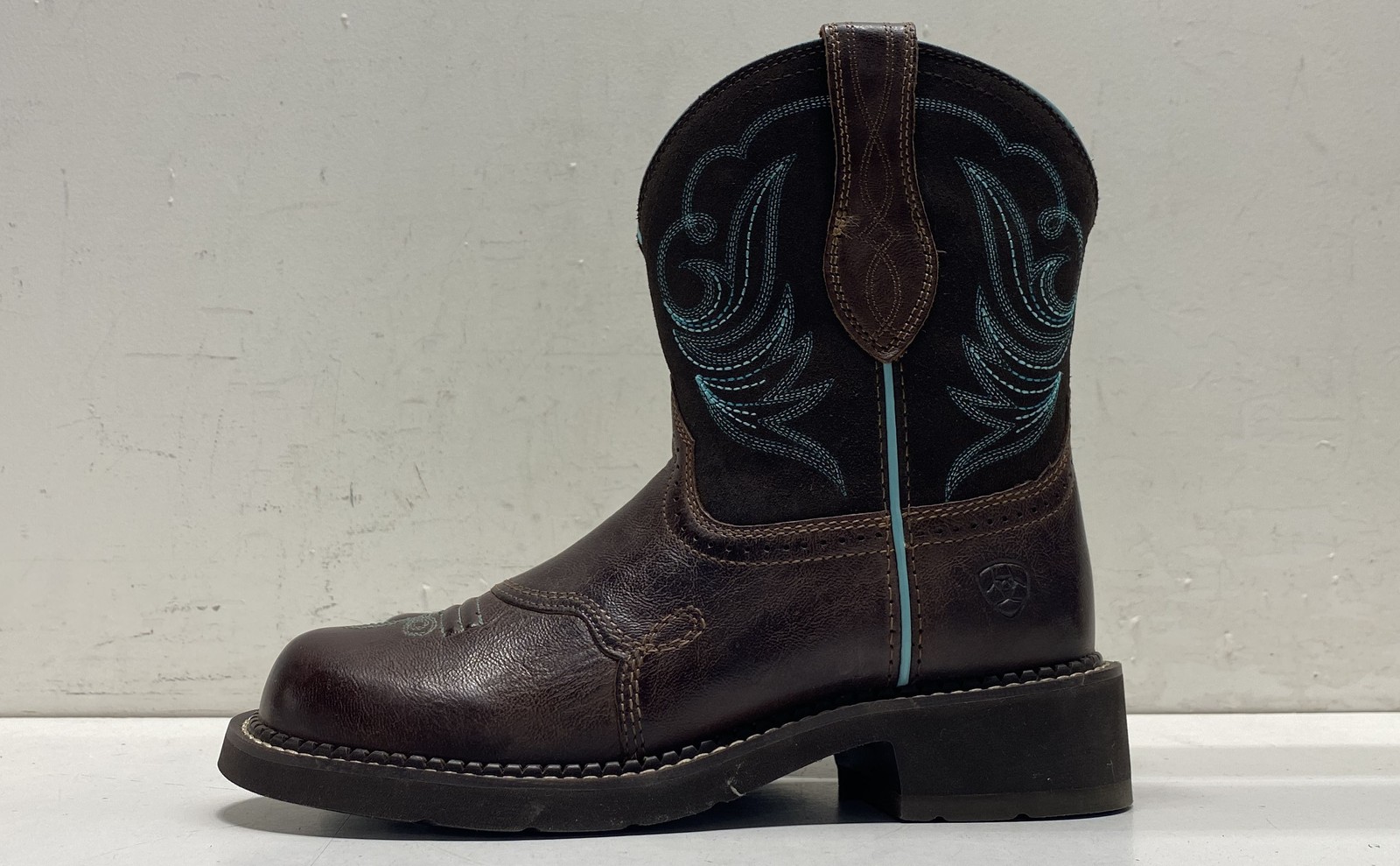 Ariat Fatbaby Heritage Chocolate Turquoise Leather Western Boots Women\'s Size