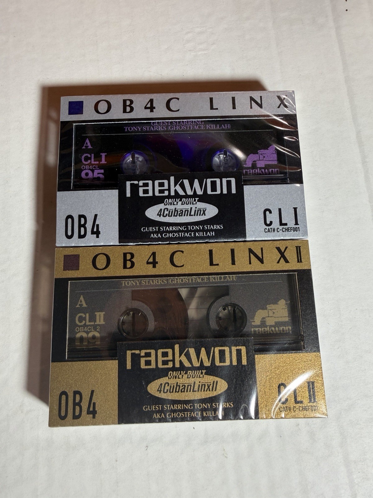 Raekwon Only Built 4 Cuban Linx 1 and 2 Limited Edition Cassette Tapes Bundle