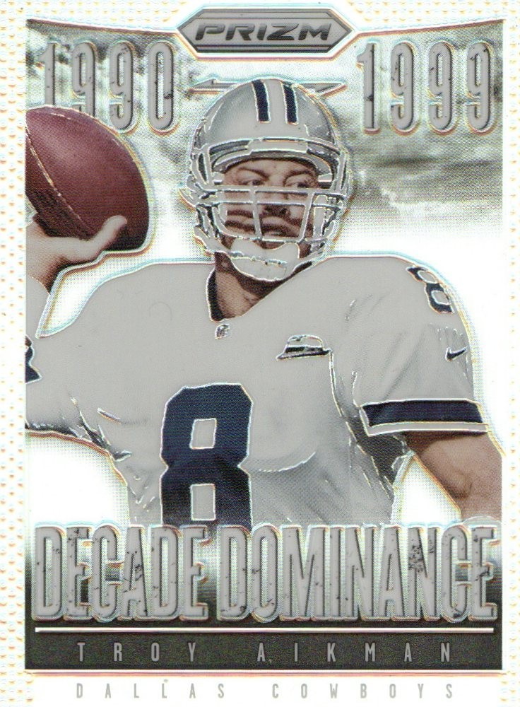2013 Panini Prizm Football Troy Aikman Decade of Dominance Silver Prizm #15 2013 Panini Prizm Football Troy Aikman Decade of Dominance Silver Prizm #15